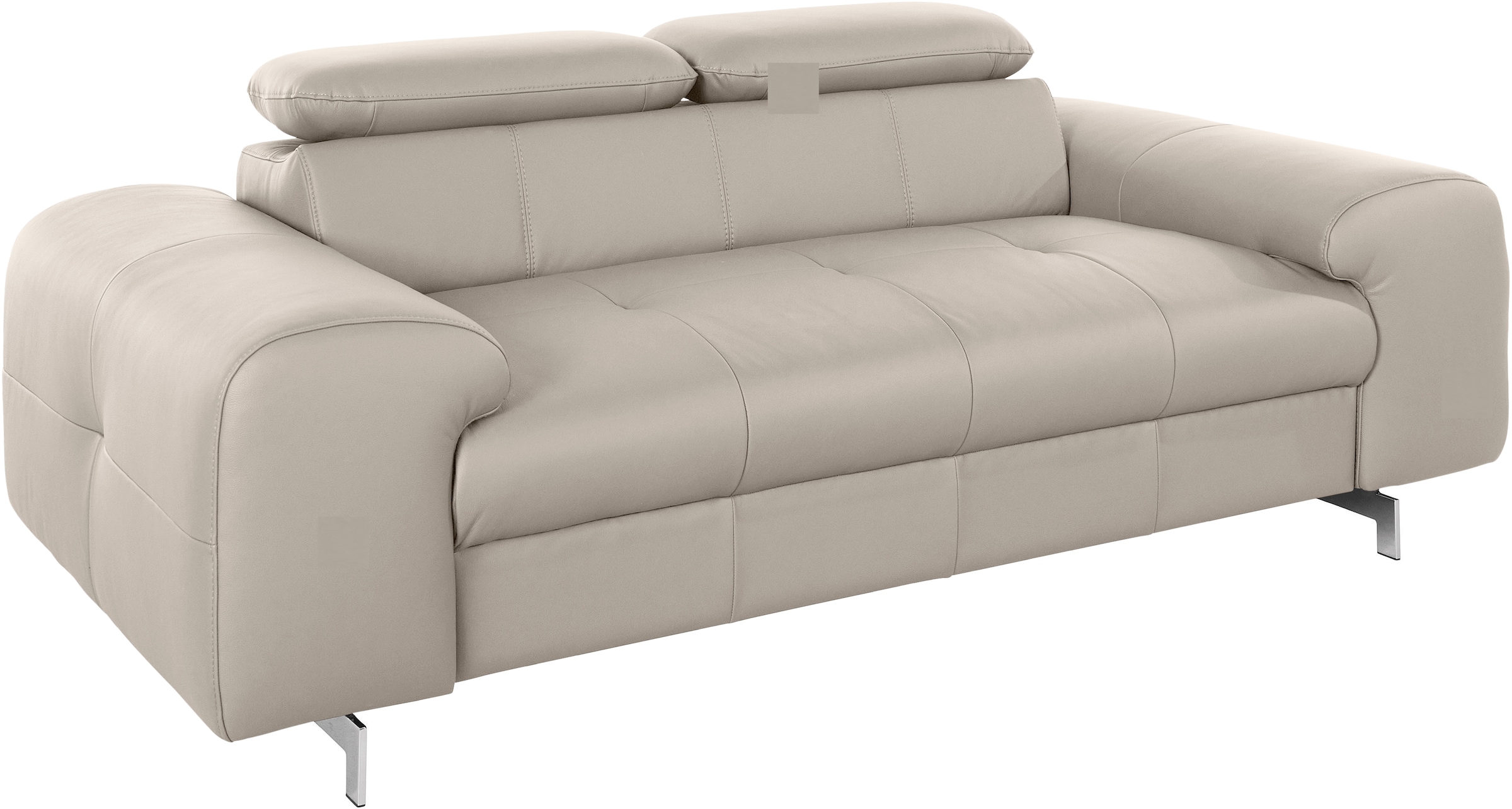 COTTA 2-Sitzer »Chef«, Big-Sofa mit Kopfteilverstellung, edle Metallkufen