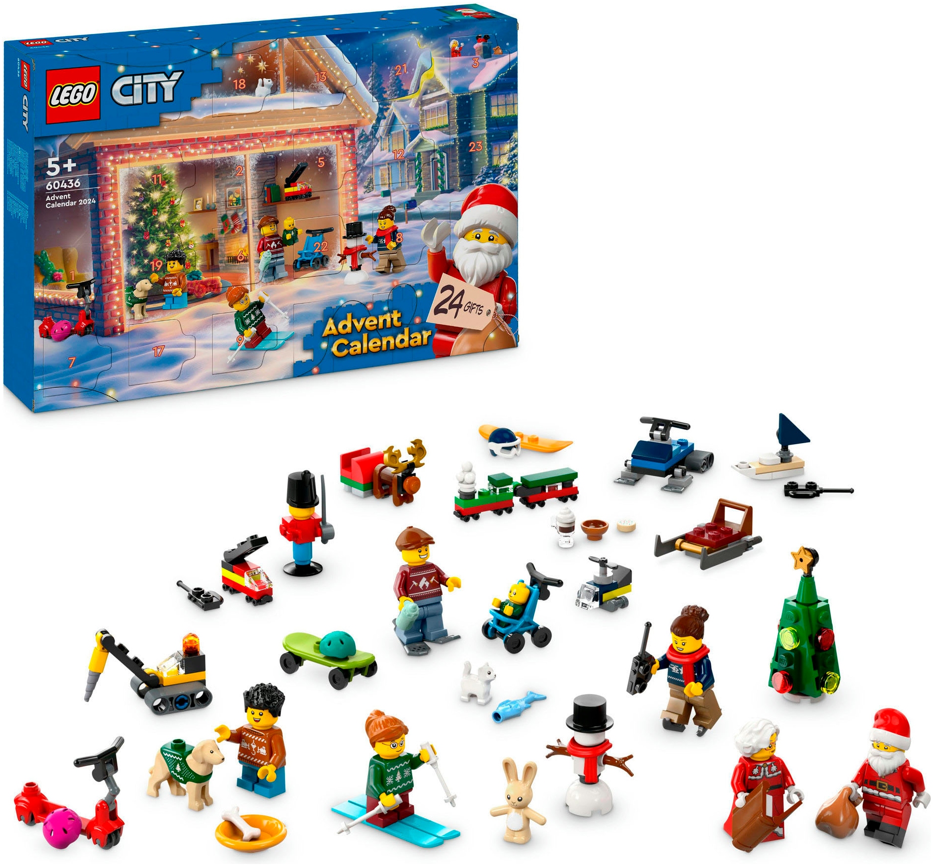 Spielzeug-Adventskalender »Spielbausteine, LEGO City 2024 (60436), LEGO® City«, ab 5...