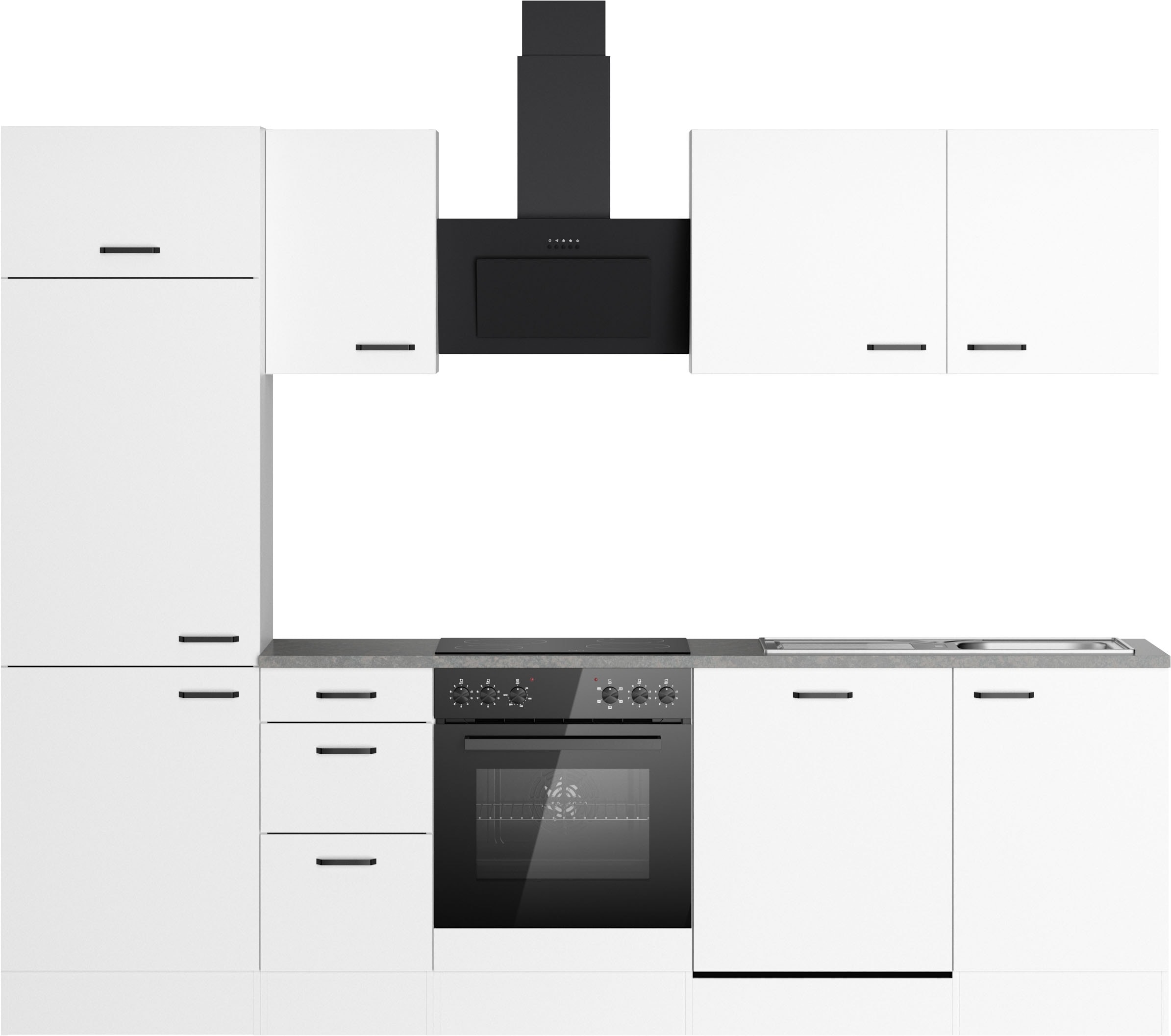 OPTIFIT Küchenzeile »OPTImulti« Breite 270 cm, wahlweise mit E-Geräten und Edelstahlspüle