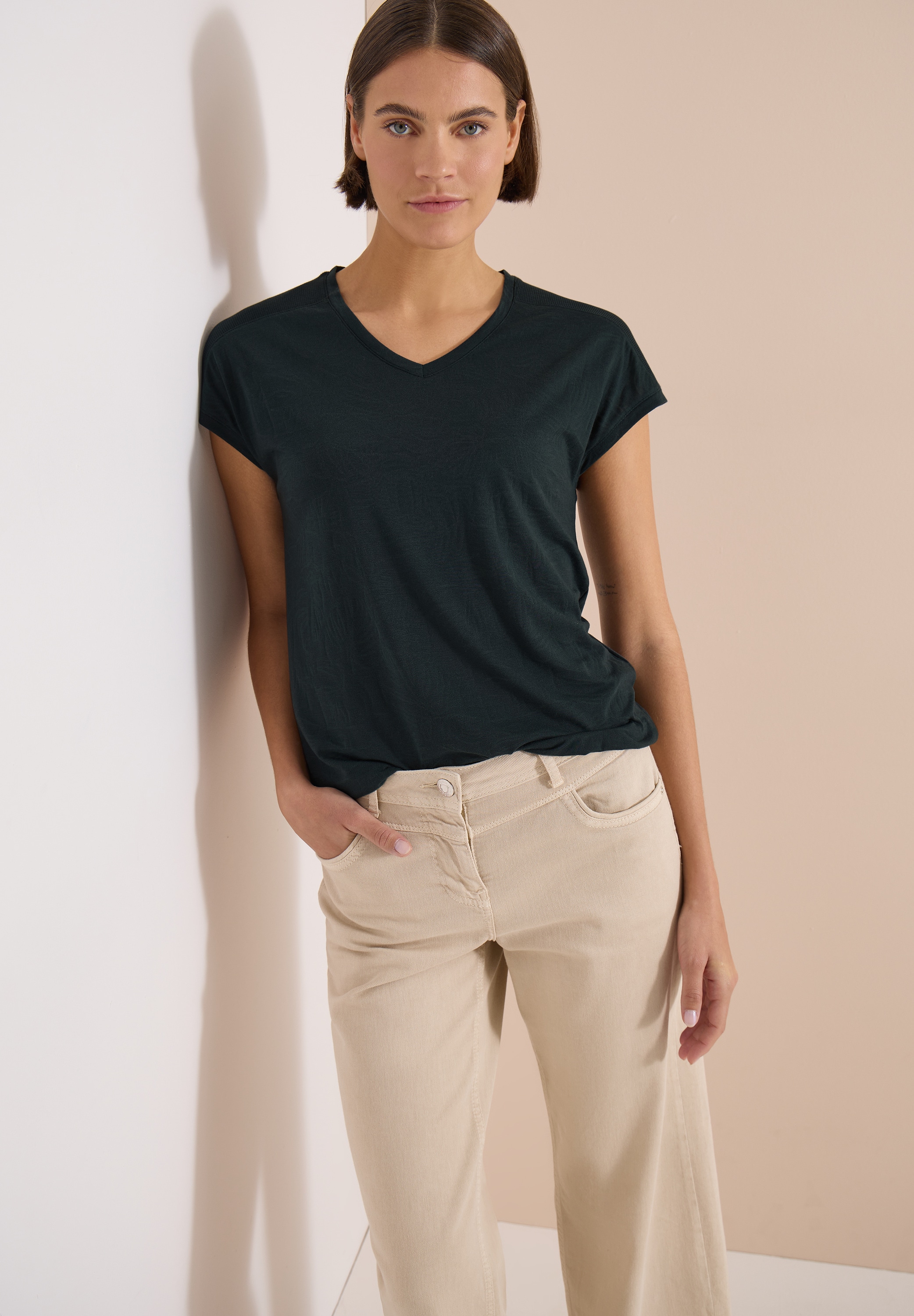 Cecil T-Shirt im soften Baumwoll-Mix