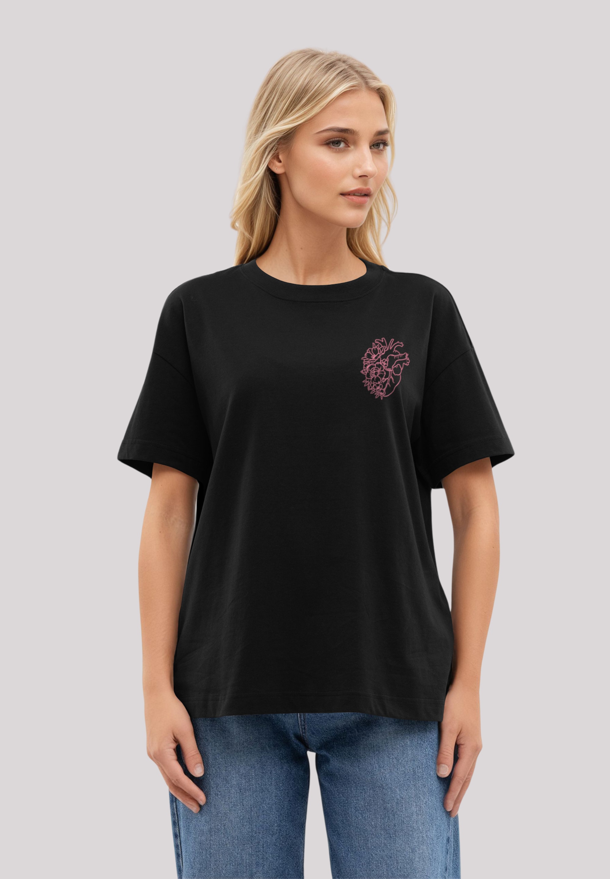 F4NT4STIC T-Shirt "Anatomic Herz bestickt", bestickt, Premium Qualität günstig online kaufen