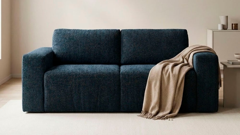 DOMO collection 2-Sitzer "Nerio, 207 cm breit, minimalistisch, modern, formatabile Polsterung" Ausziehbar, Schlaffunktion