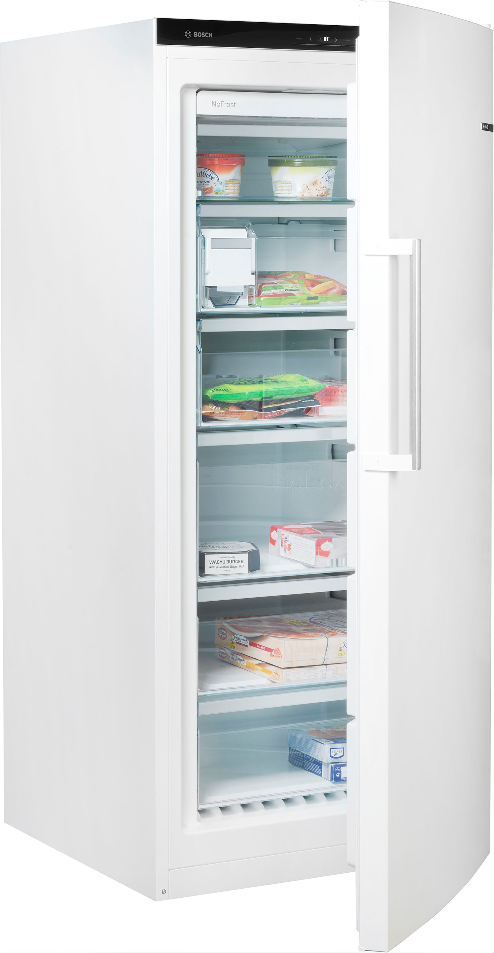 Bosch Weiß Gefrierschrank Nofrost Serie 6 "Gsn51awdv" 161 Cm Hoch 70 Cm Breit Flexible Vario Zone & Eisfreie No Frost-Technologie Im Gefrierraum von Baur
