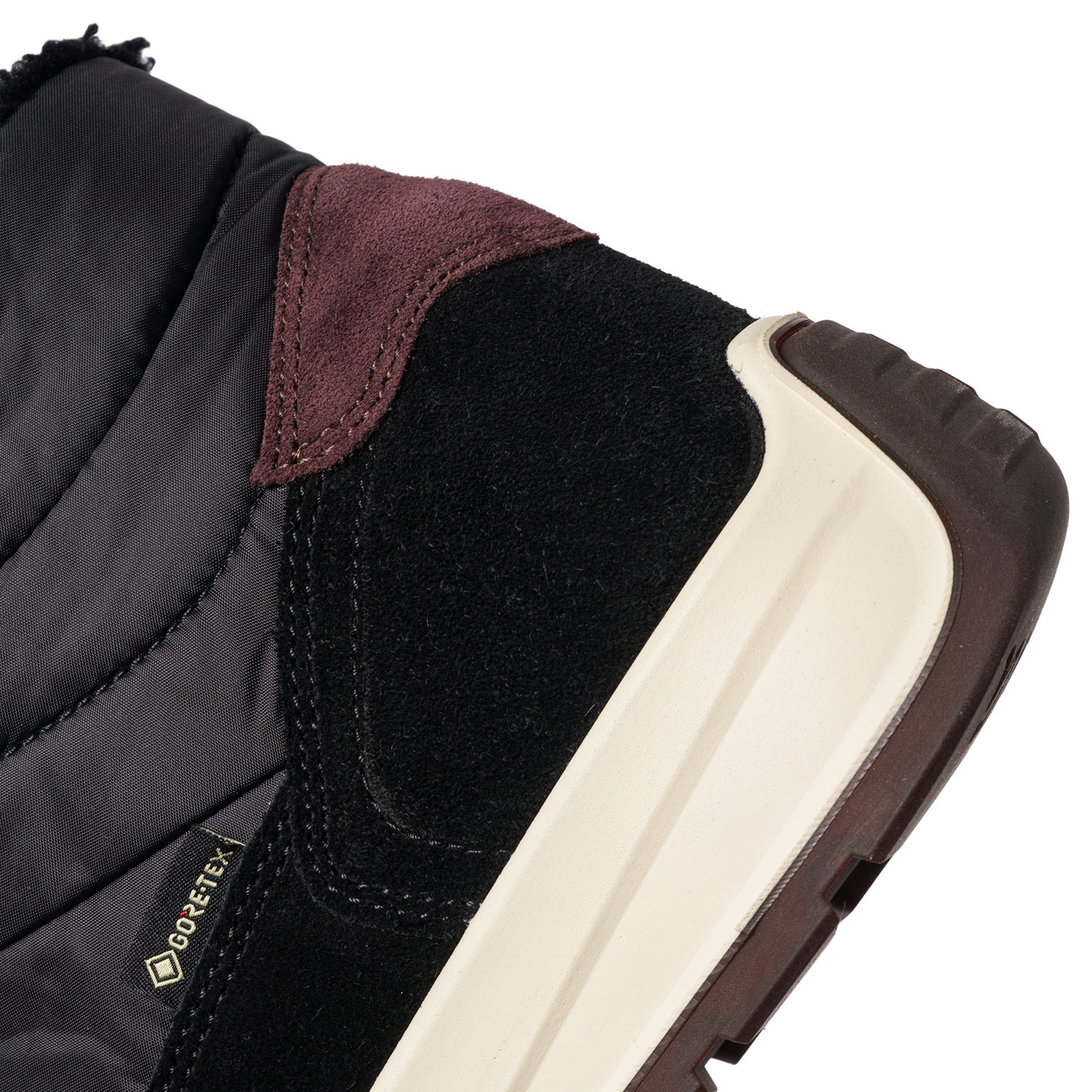 Sneakerboots ARA "NEW YORK", Damen, Gr. 6,5, schwarz, dunkelrot, Textil, Veloursleder, Schuhe Sneakerboots, Winterboots, Snowboots mit Gore-Tex, H-Weite 3