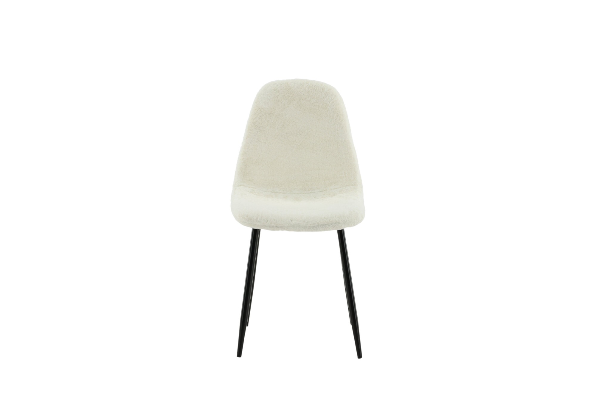 Venture Home Esszimmerstuhl »Polar Fluff, 2er-Set Esszimmerstühle in Weiß-Teddy, 150 kg belastbar« () 2 Stk.Polsterstuhl, Plüsch-Bezug, Metallbeine, weich, kuschelig