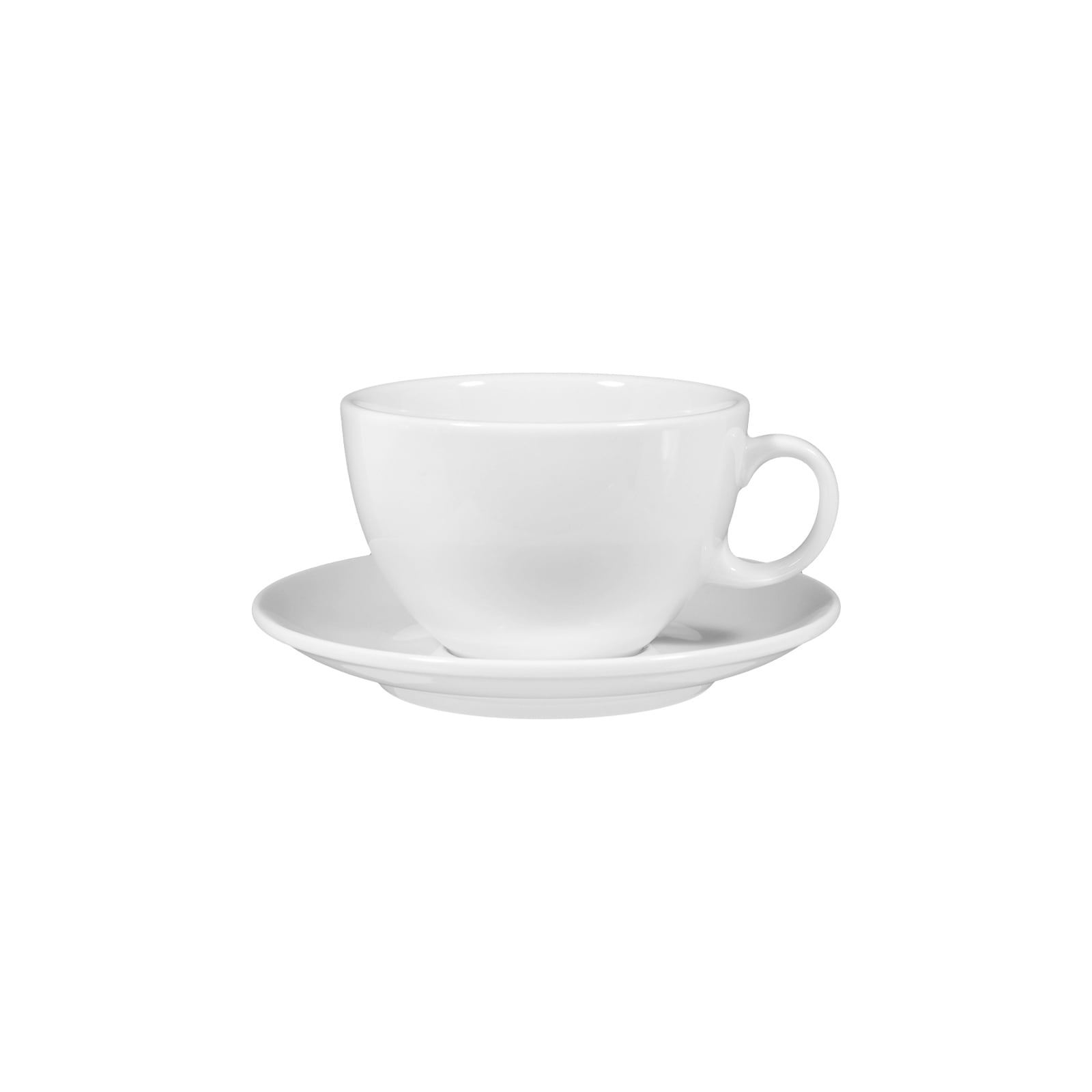 Seltmann Weiden Tasse "Milchkaffeetasse mit Untertasse VIP. 370 ml weiß" Spülmaschinenfest, Mikrowellensicher, Ofenfest