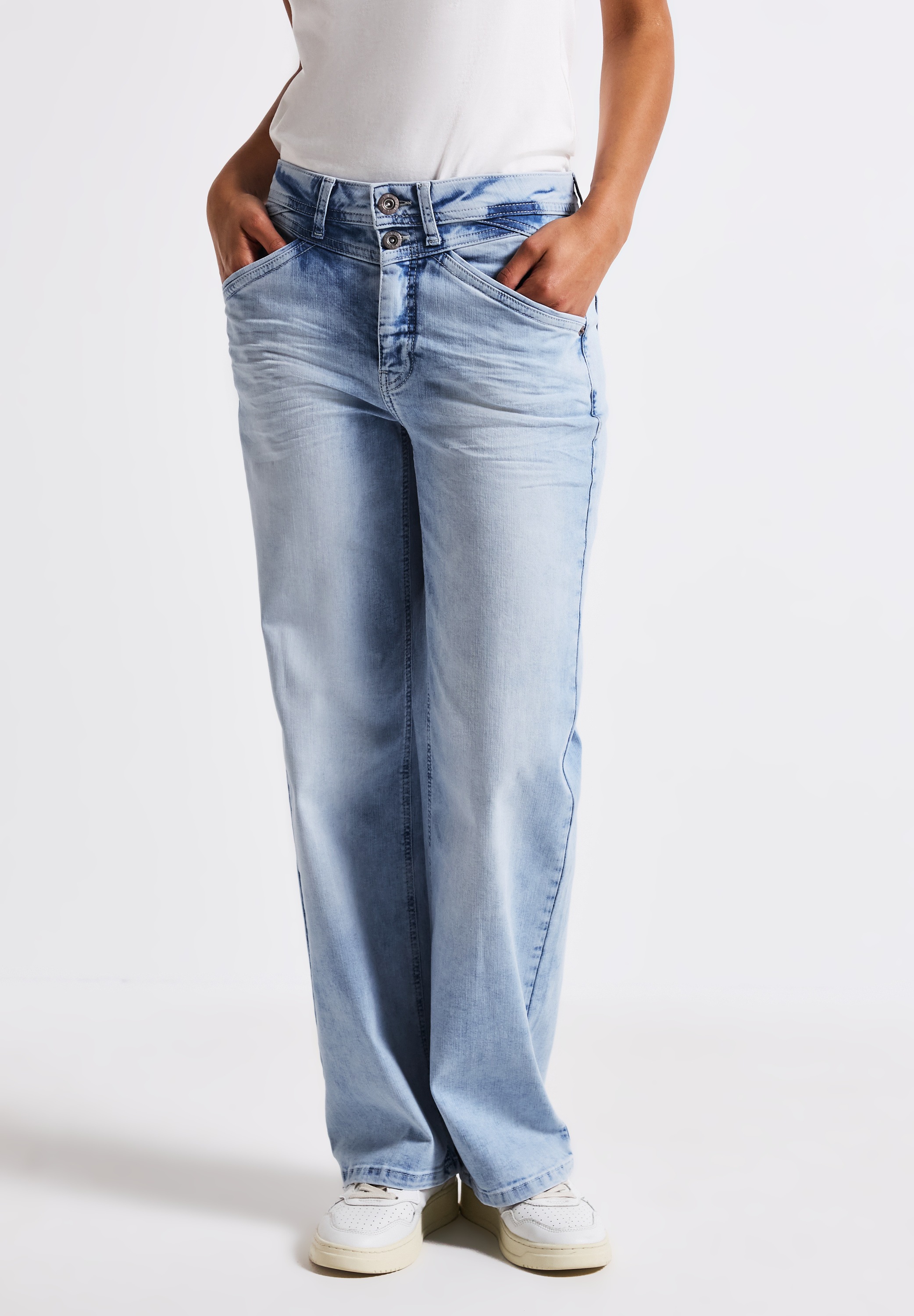 STREET ONE Loose-fit-Jeans, High Waist günstig online kaufen