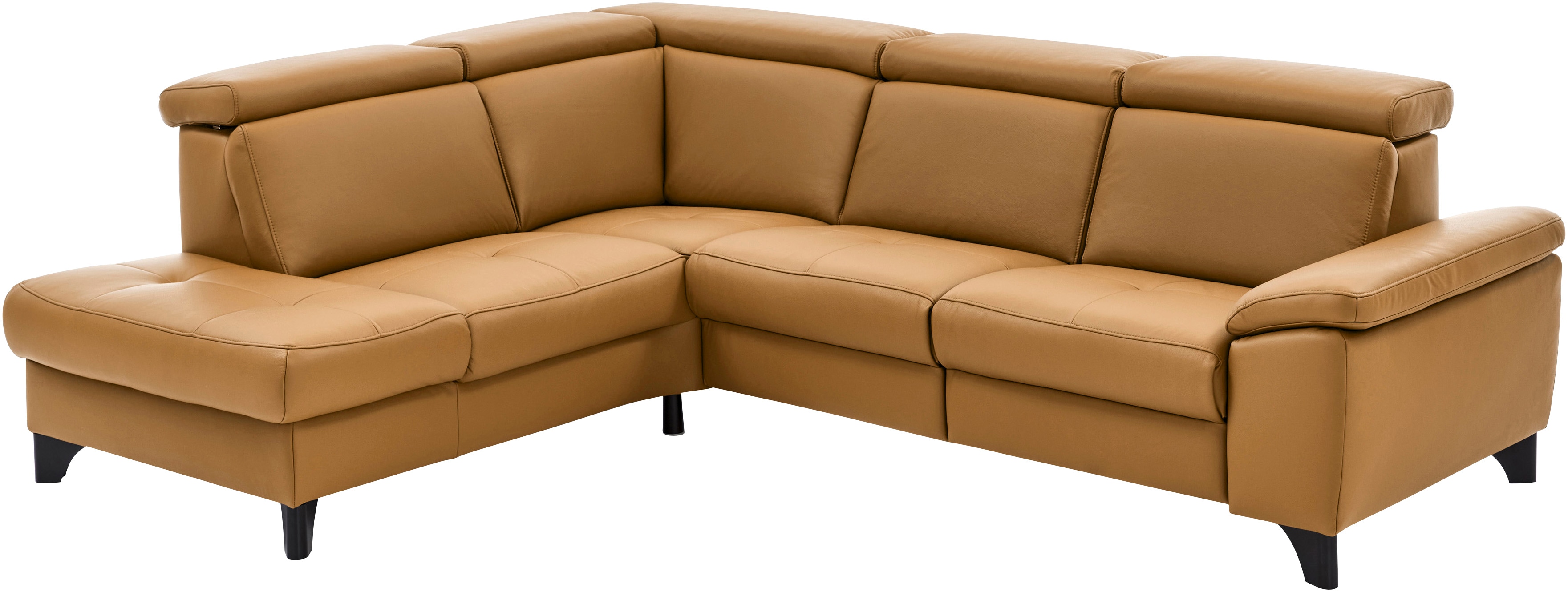 Die PlanBar Ecksofa "PN-EM23166 L-Form" optional mit Kopfteilverstellung und Stauraum