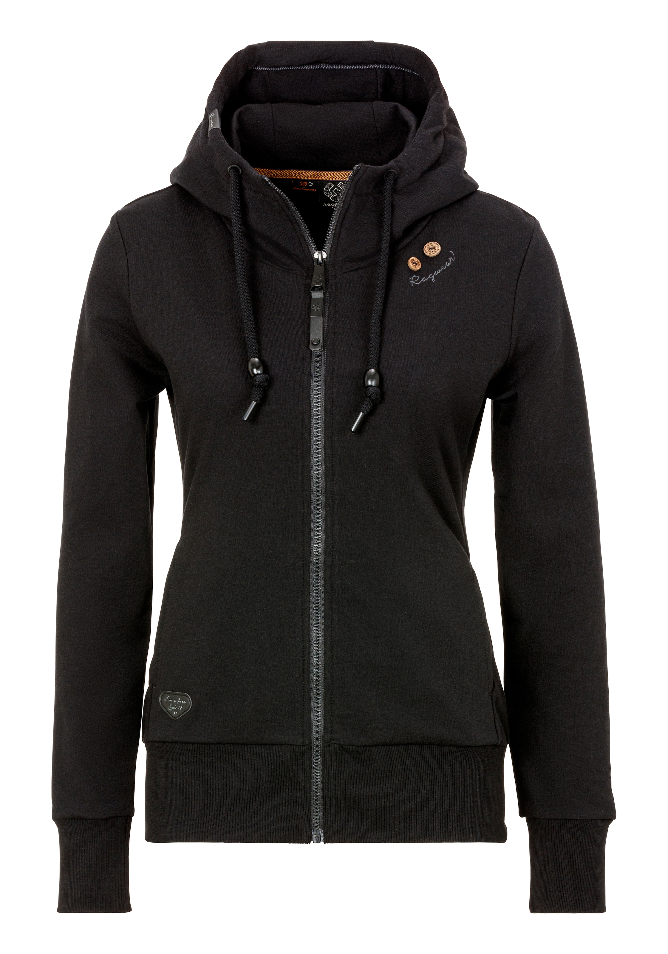 Ragwear Sweatjacke »PAYA CORE«, mit Logo Stickerei und Zierknöpfen