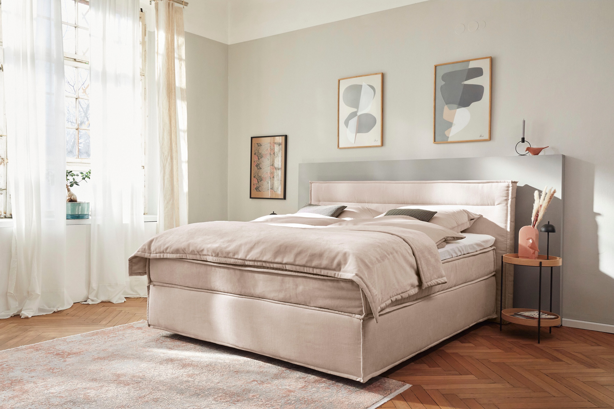 Thumbnail - Musterring Boxspringbett "JustB SC100" schwebende Optik, inklusive Topper, verschiedene Farben, 180 x 200 cm