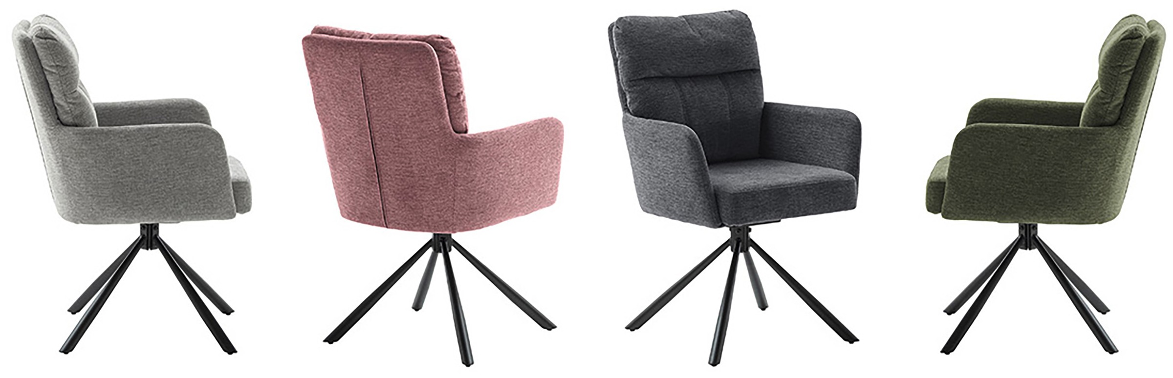 Thumbnail - MCA furniture Esszimmerstuhl "UTICA" () (2er-Set), drehbar 180, Taschenfederkern, Sitzhöhe ca. 50 cm