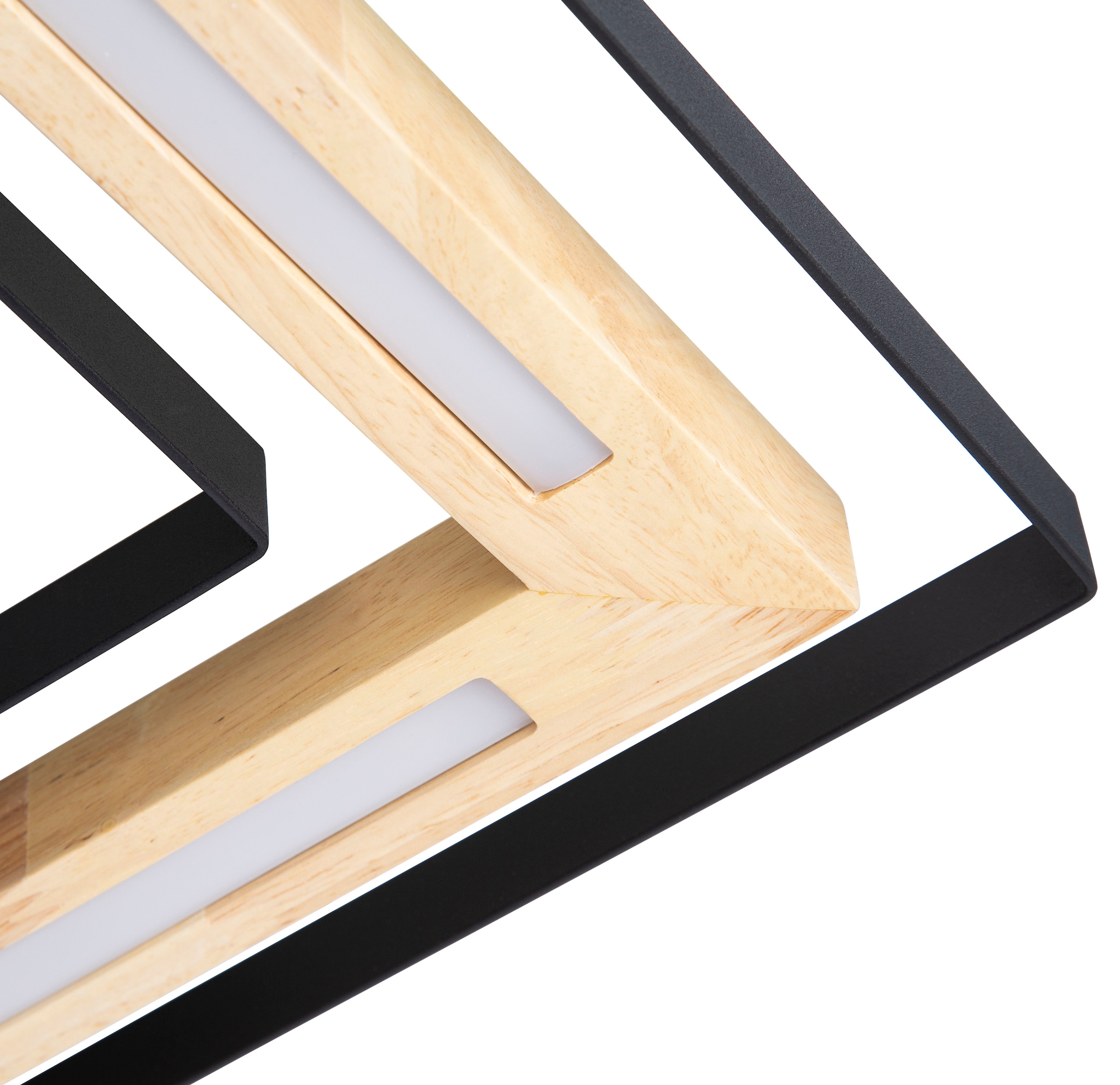 NOWA LED Deckenleuchte »RILAS«, Leuchtmittel LED-Modul | LED fest integriert, Deckenlampe, Bambus, Designleuchte, Wohnzimmer