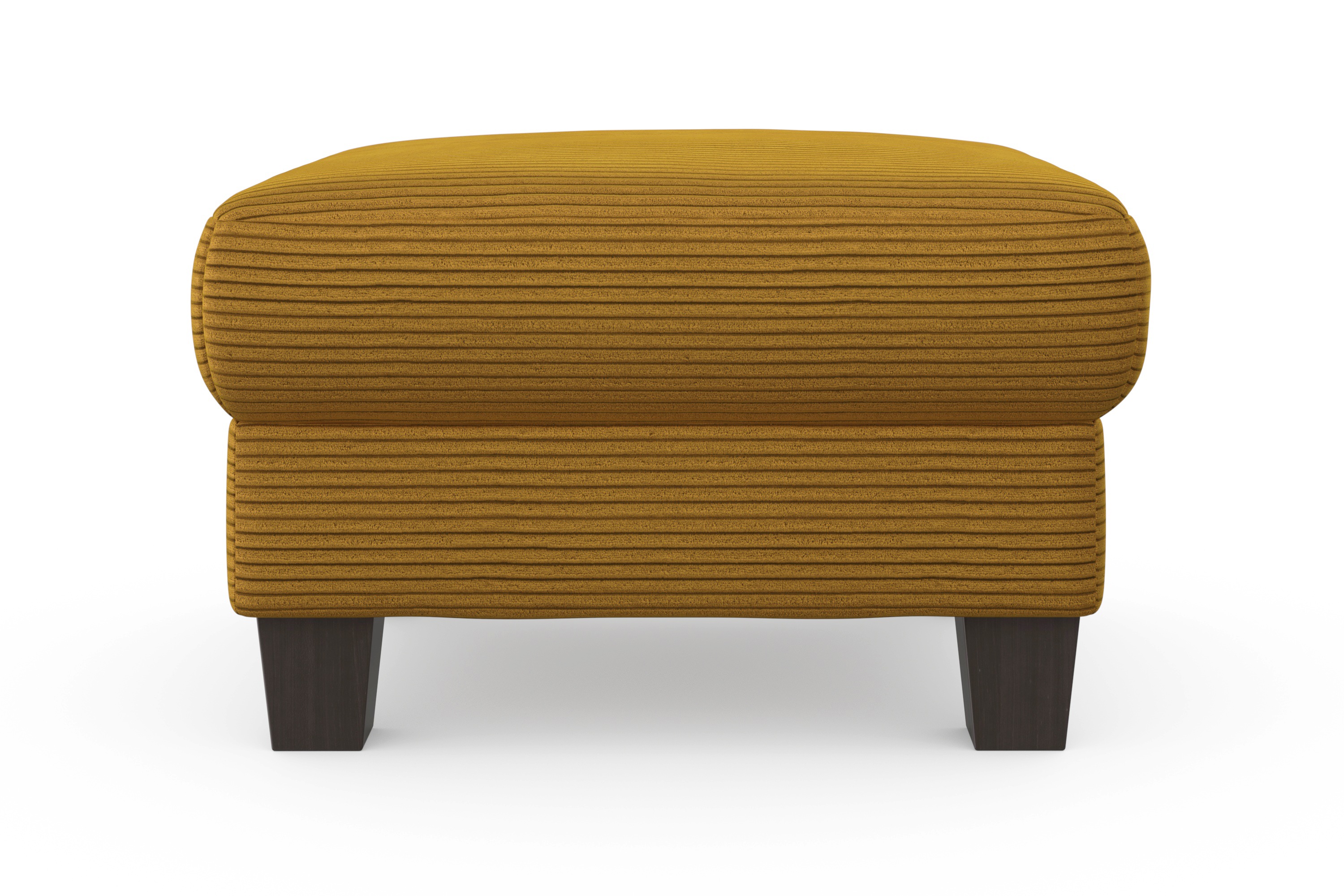 Thumbnail - Home affaire Polsterhocker "Summer" inkl. Stauraum, Cord-Bezug, wengefarbene Holzfüße