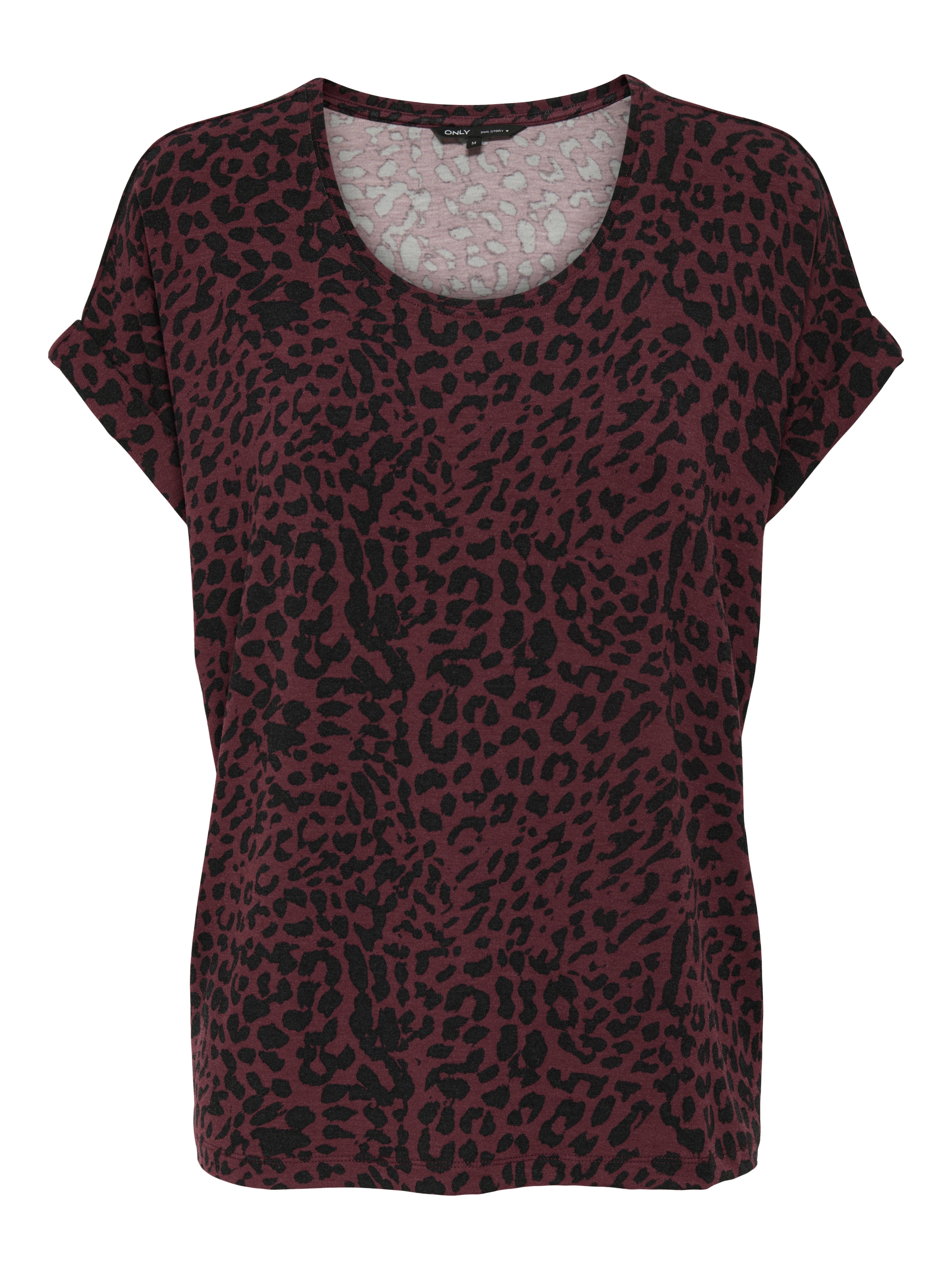 ONLY Kurzarmshirt "ONLMOSTER – Shirt mit Animal-Print und lockerem Schnitt" günstig online kaufen
