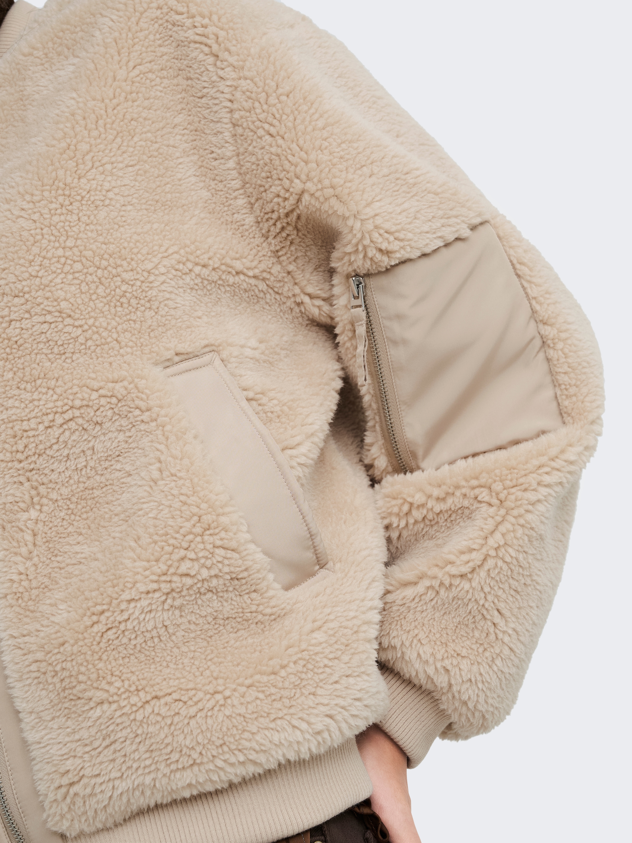 ONLY Plüschjacke »ONLSASCHA SHERPA JACKET OTW« Kunstfaser