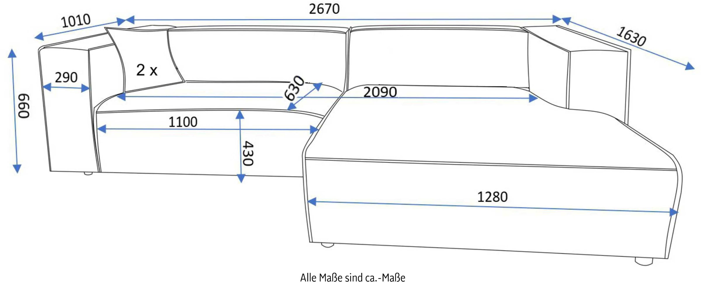 andas Ecksofa »BAKELS, L-Form in Cord oder Boucle-Stoff, moderne Couch«, wahlweise Recamiere rechts/links, bequemer Sitzkomfort