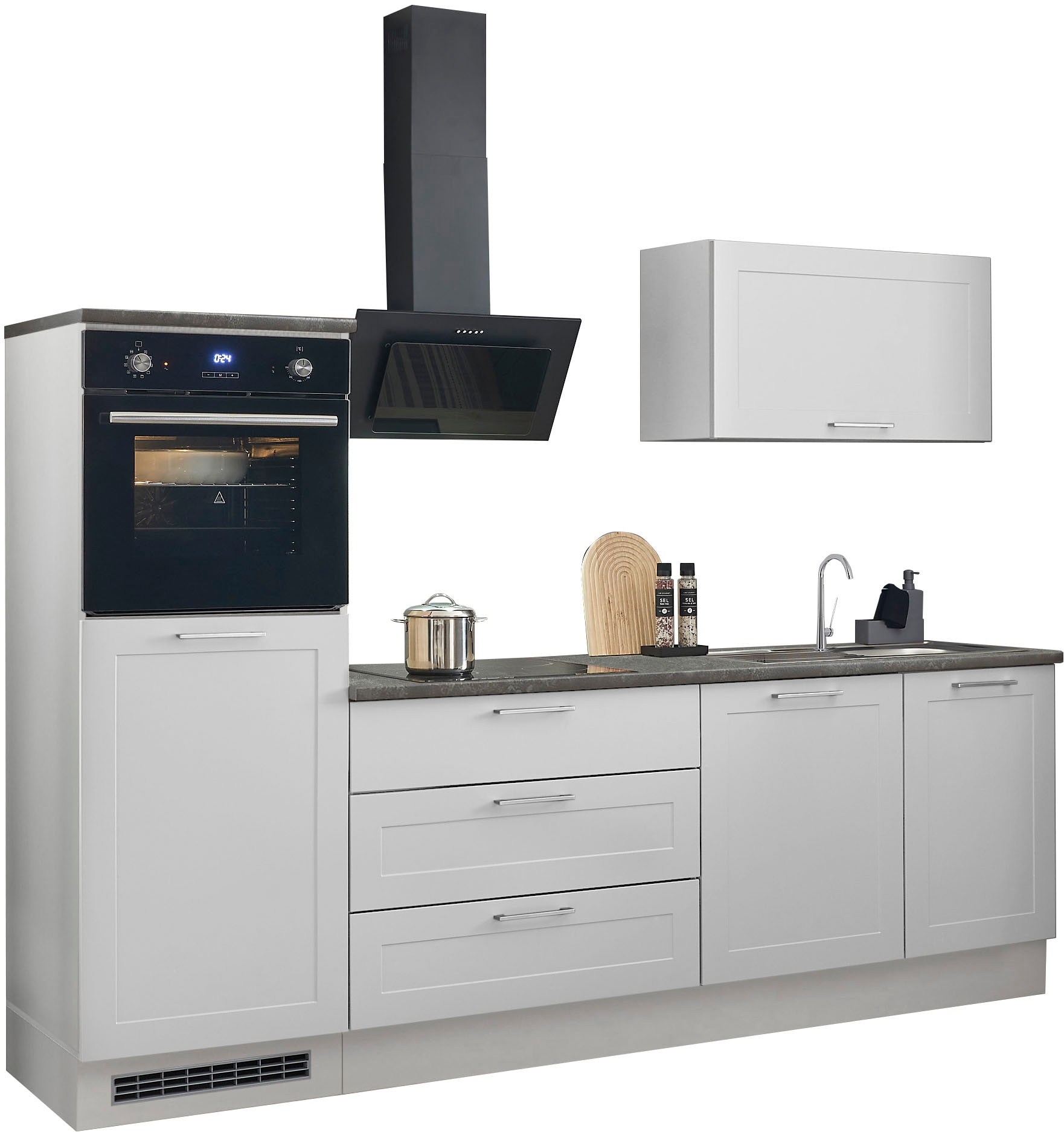 Küche »Marsi«, Breite 260 cm, wahlweise mit E-Geräten, mit Soft-Close-Funktion