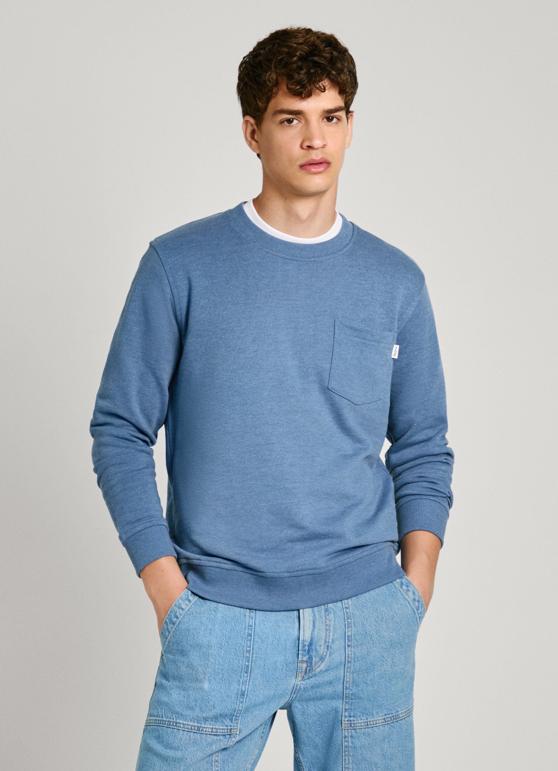 Pepe Jeans Sweatshirt "MANS CREW", mit Brusttasche