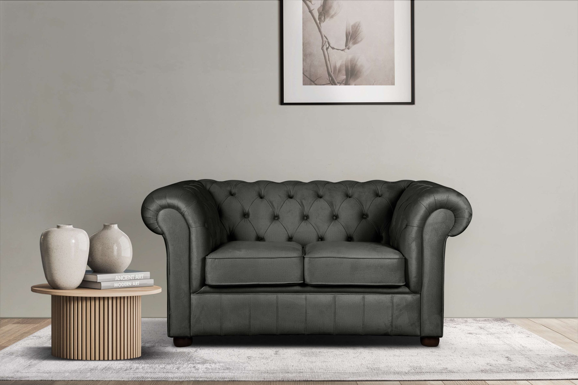 Home affaire 2-Sitzer "CHARENTE, Chesterfield-Sofa, Wellenfederung, Maße: B günstig online kaufen