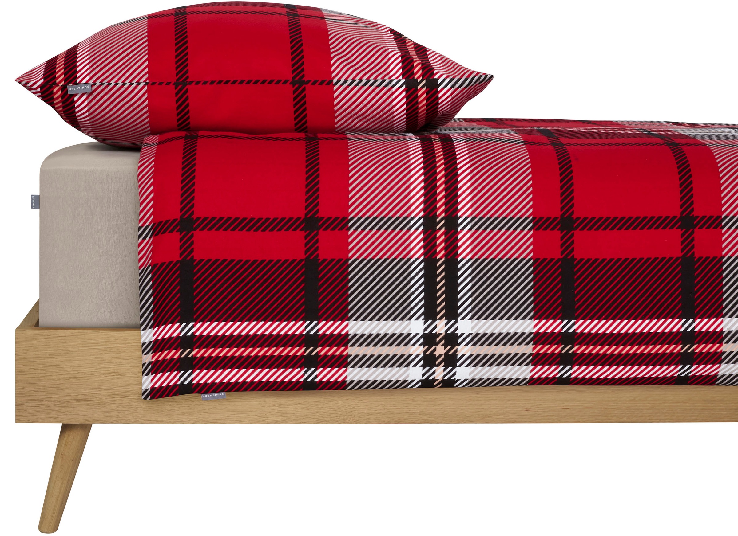 Schiesser Bettwäsche "Borro aus weicher Baumwolle in klassischem Karo" 2 St günstig online kaufen