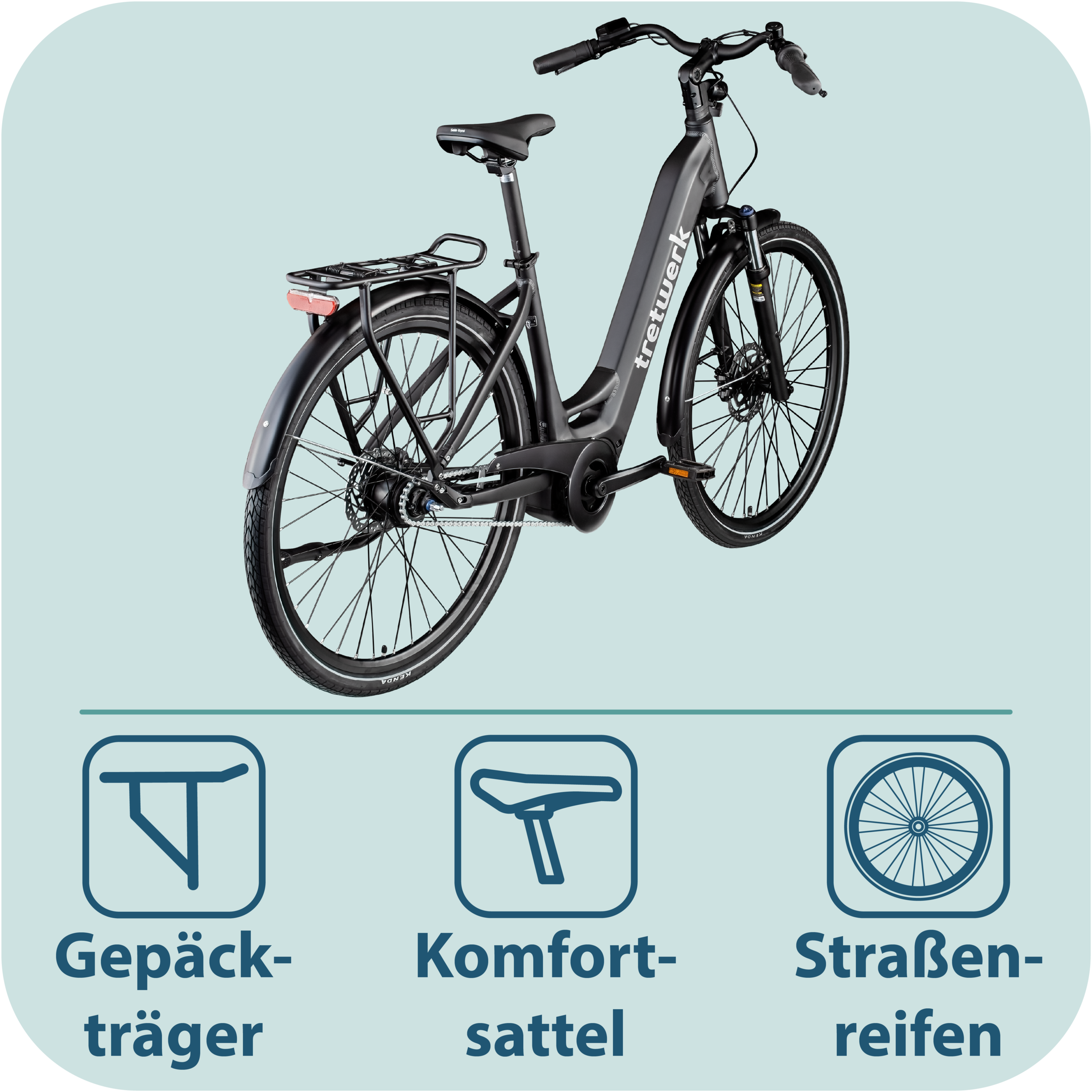 Tretwerk »Amber Nexus« 8 Gang Nabenschaltung Mittelmotor 250 W Tretwerk Amber Nexus E Bike Damen 28 Zoll Elektrofahrrad 155 - 185cm