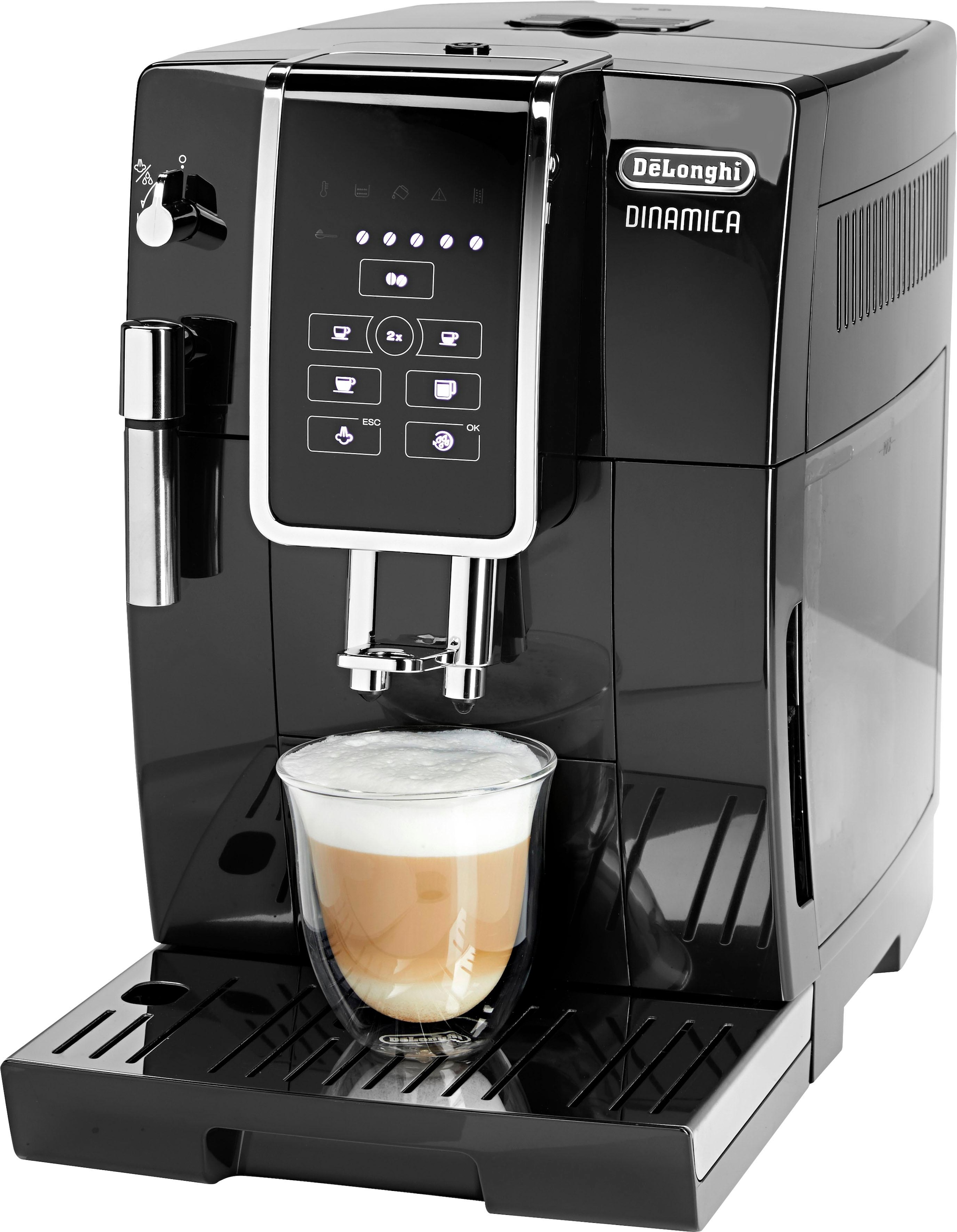 DeLonghi Kaffeevollautomat "Dinamica ECAM 358.15.B", Sensor-Bedienfeld mit beleuchteten Direktwahltasten