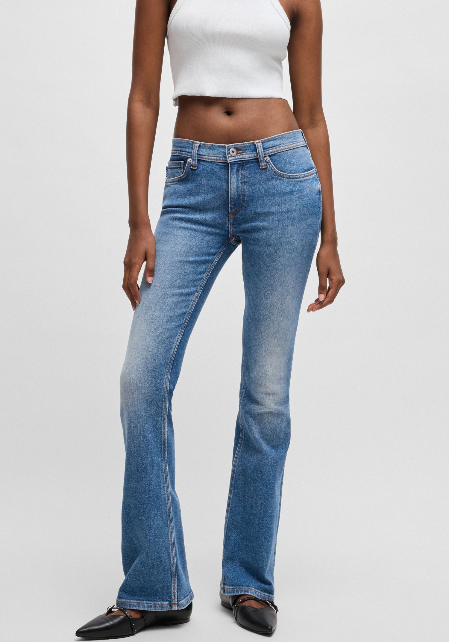 Bootcut-Jeans »Getti_B«, Ausgestelltes Bein, elastisches Denim