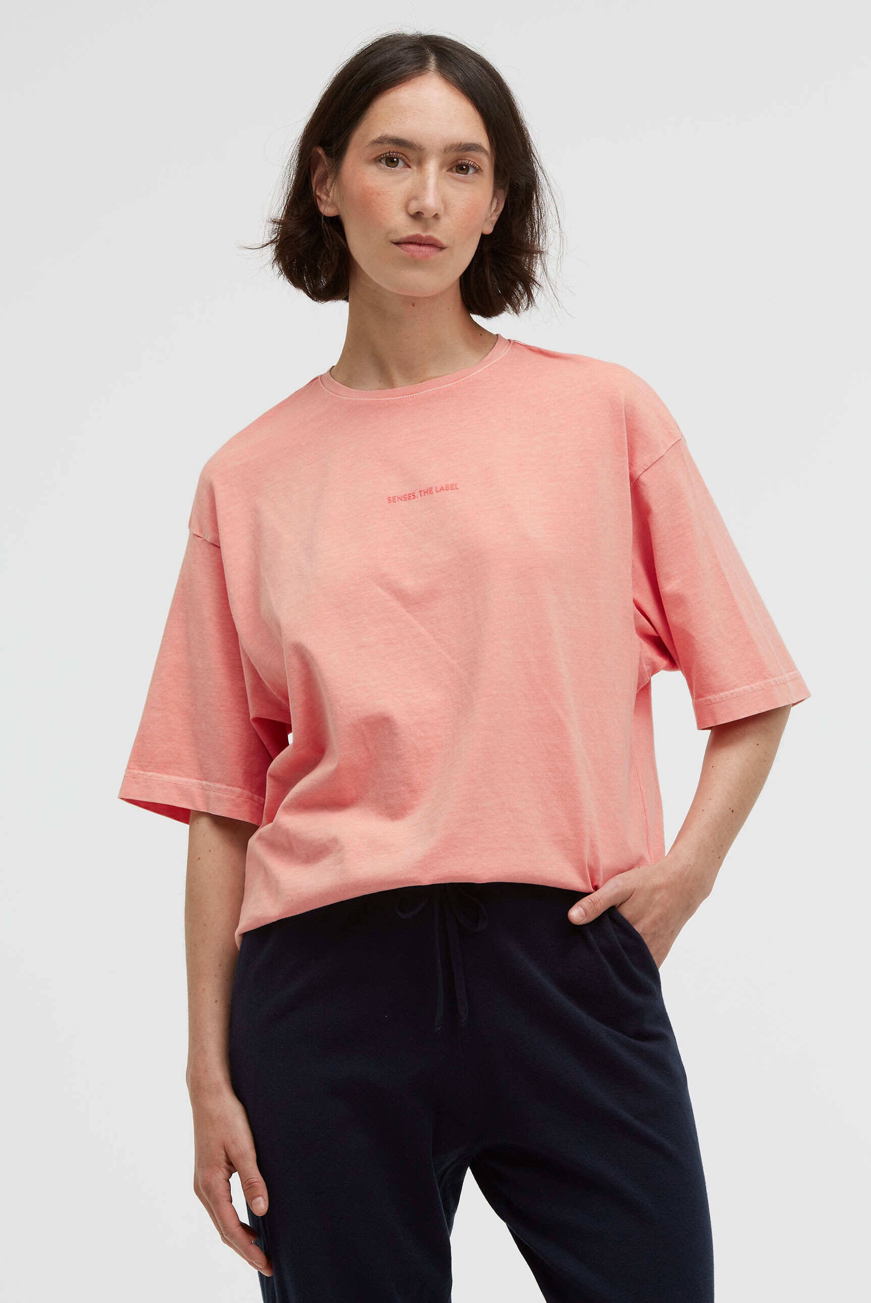 SENSES.THE LABEL Rundhalsshirt aus Baumwolle