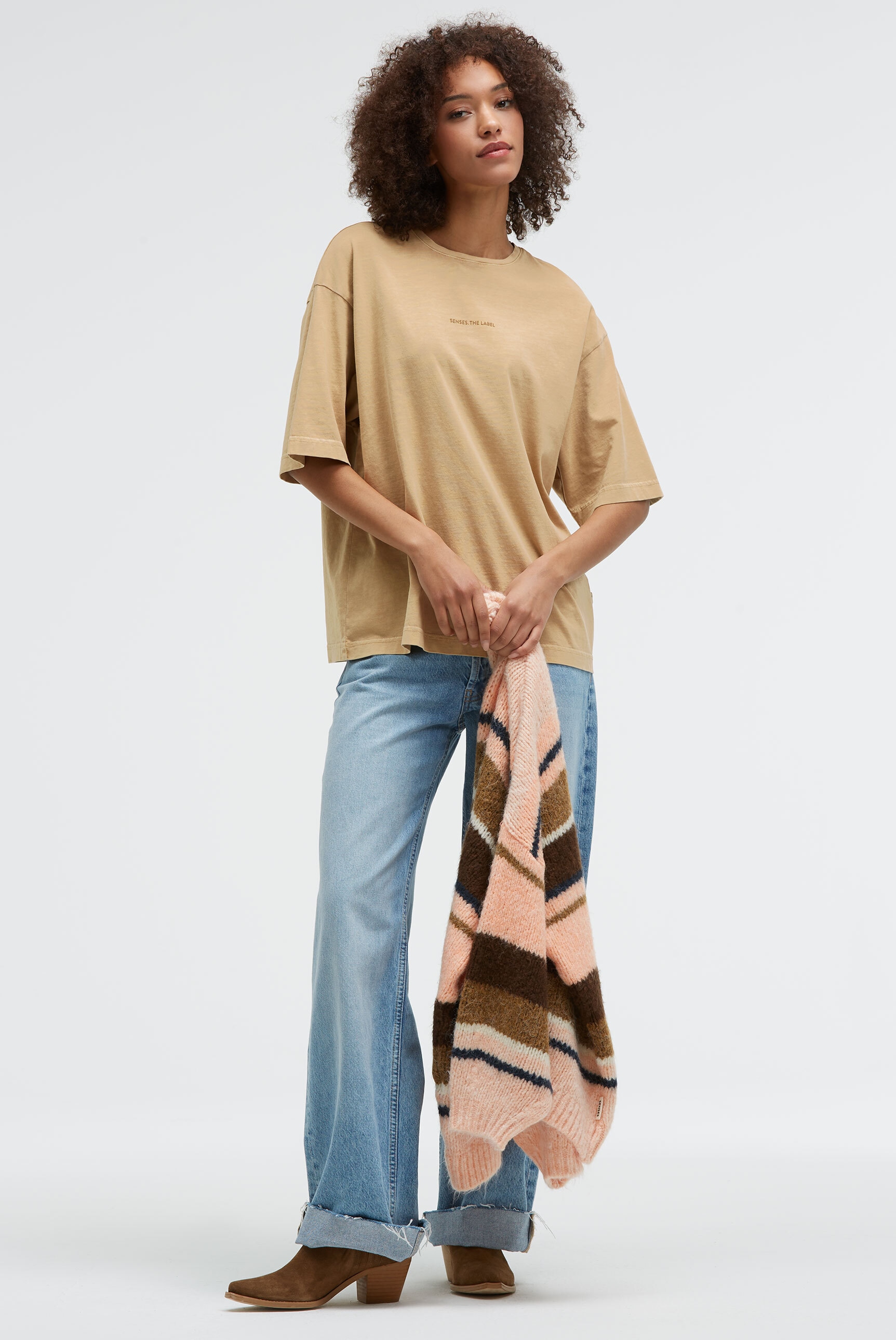 SENSES.THE LABEL Rundhalsshirt, aus Baumwolle