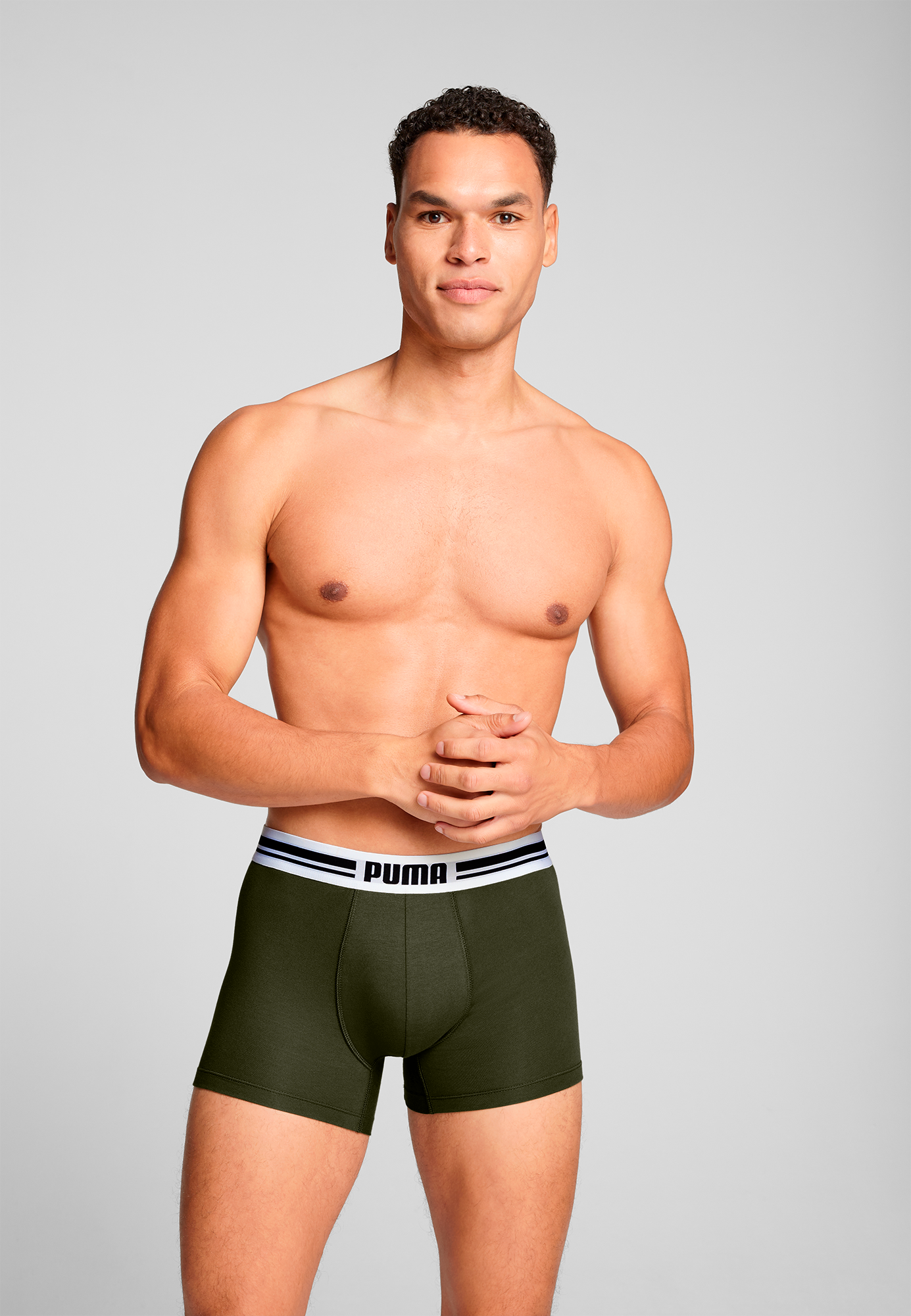 PUMA Boxershorts »PUMA MEN EVERYDAY PLACED LOGO BOXERS 2P«, (2er Pack), mit elastischem Logobund