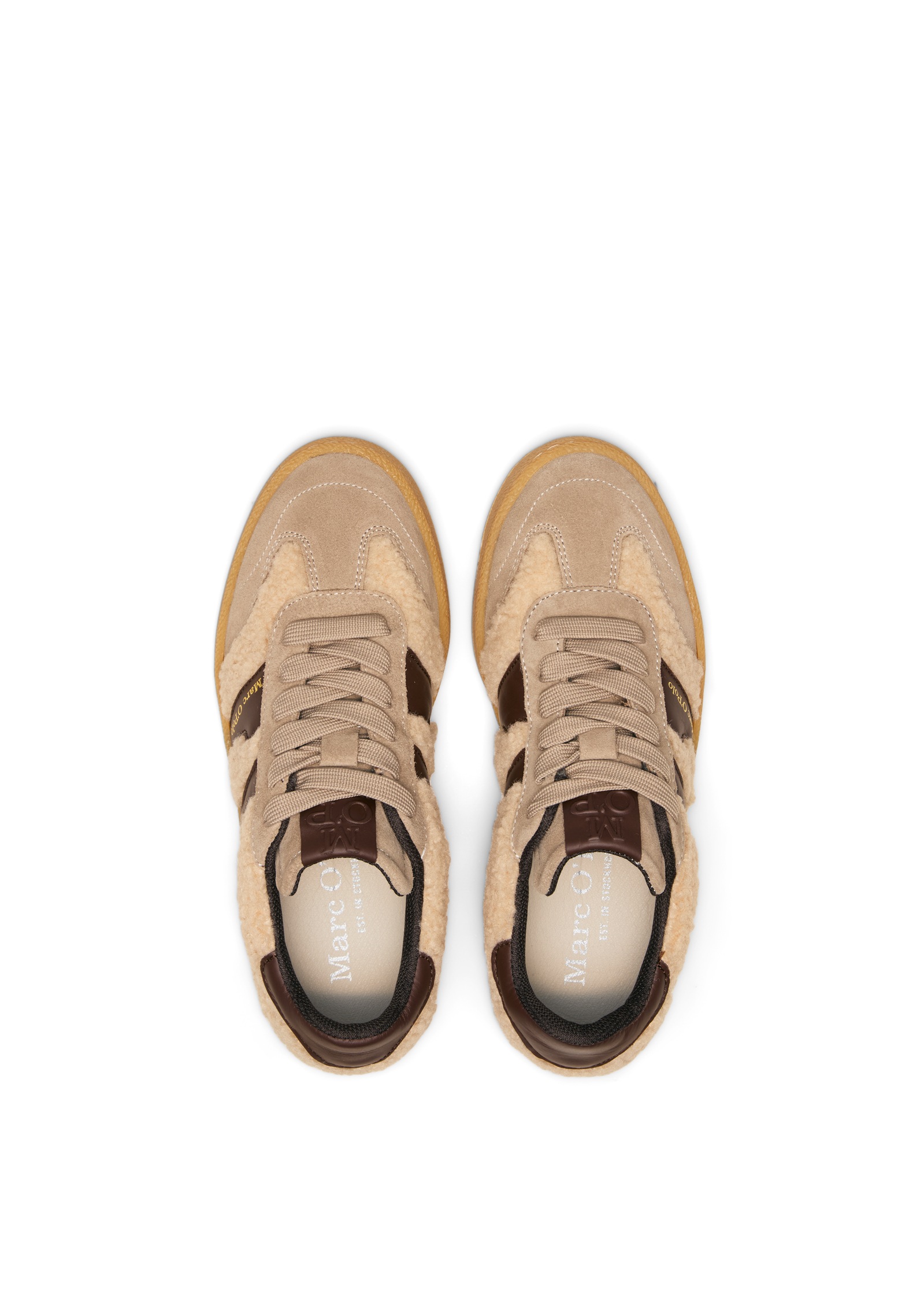 Marc O'Polo Sneaker »Model Court W 5«  Retro-Sneaker, Halbschuh, Schnürschuh mit Kontraststreifen