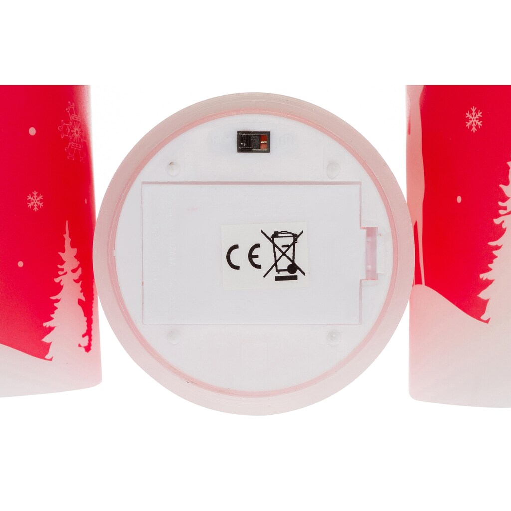 Myflair Möbel & Accessoires LED-Kerze »Winterland, Weihnachtsdeko rot«