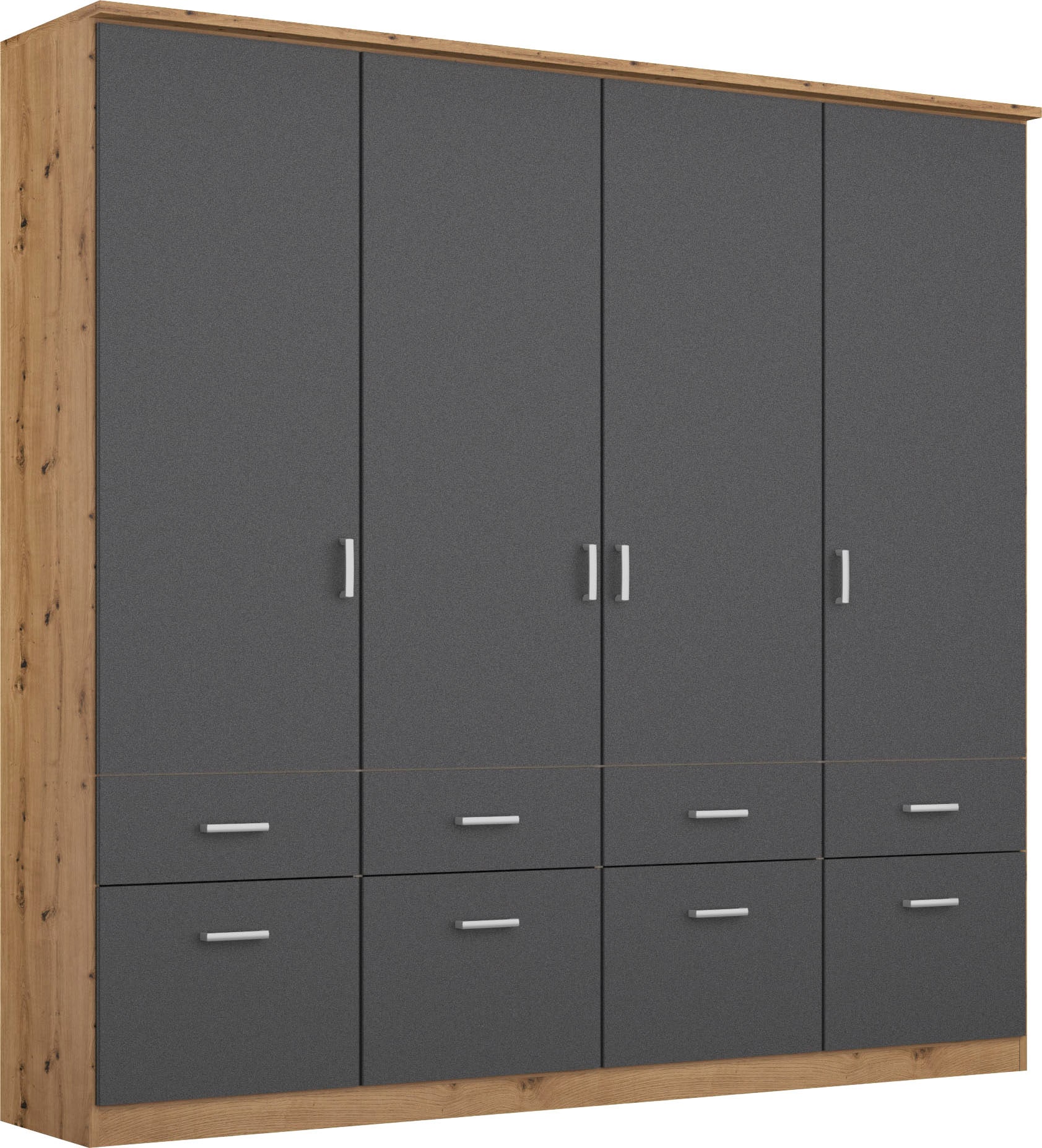 rauch Kleiderschrank "Kleiderschrank Schrank Garderobe deckenhoher Schrank BREMEN" optional mit Spiegel, Breiten: 91/136/181 cm, Höhe: 199 cm, in vielen Farbvariationen, inkl. Kranzblende MADE IN GERMANY