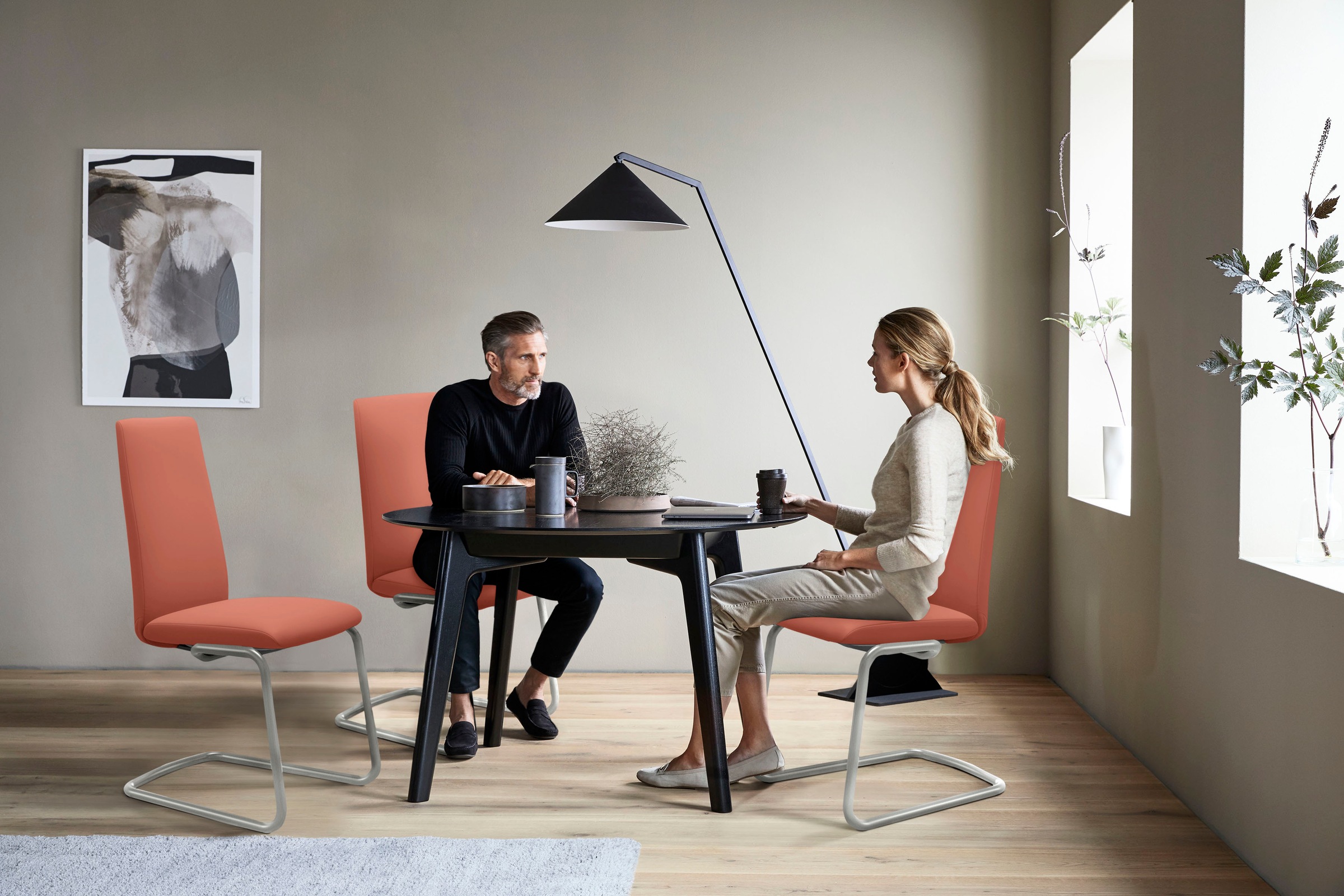 Stressless® Polsterstuhl »Laurel«, Leder PALOMA, High Back, Größe L, mit Beinen aus Stahl in Chrom glänzend
