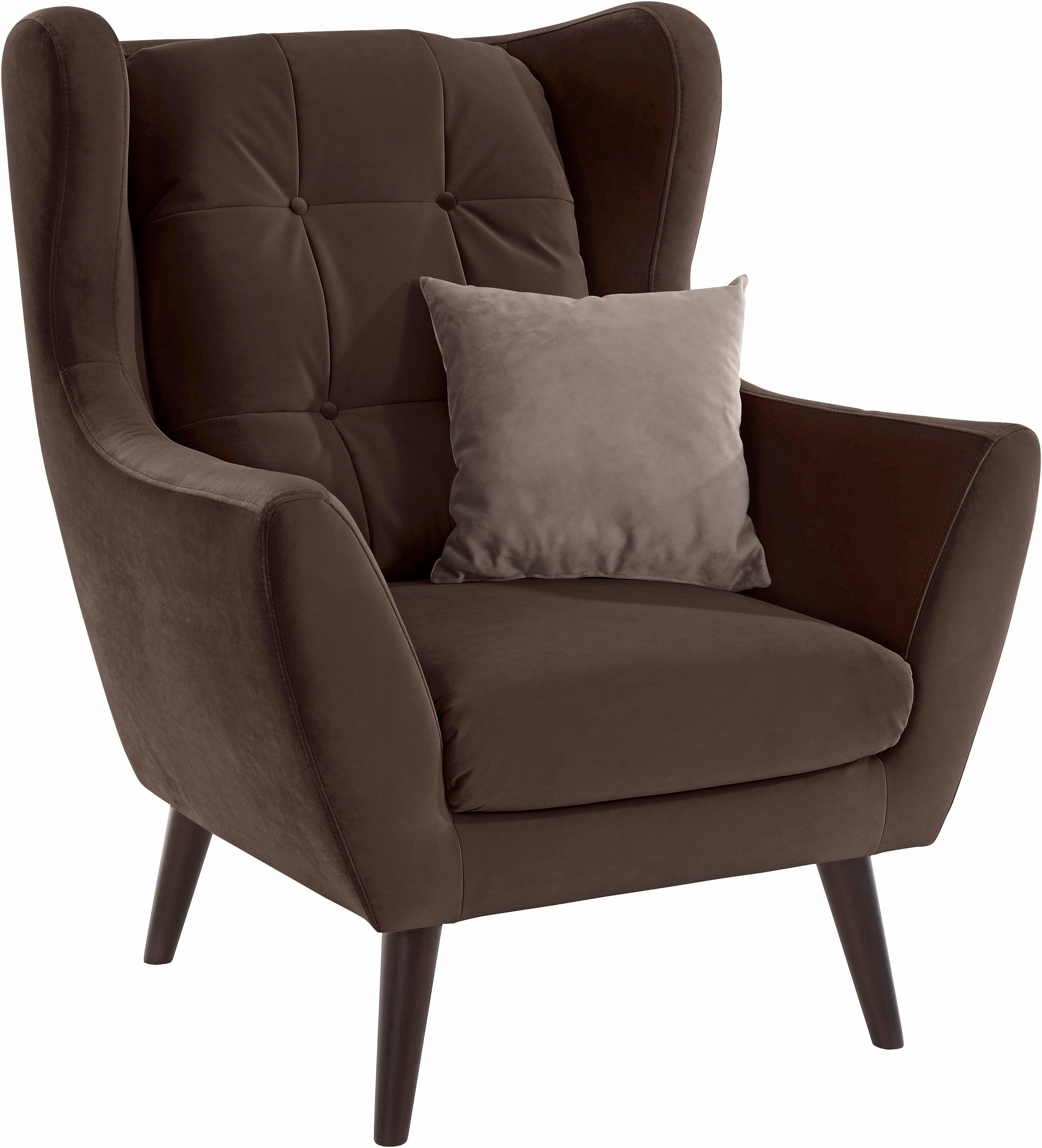 andas Ohrensessel »Hemmink, Sessel, Loungesessel«, mit Knopfheftung