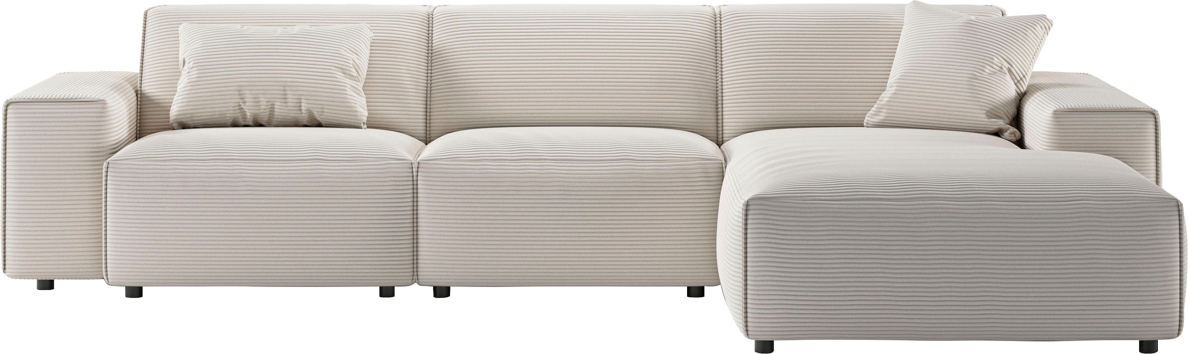 andas Ecksofa »Glimminge auch in Breitcord, Feincord, Bouclé + Easy care-Bezug«, L-Form, Breite 294, Zierkissen