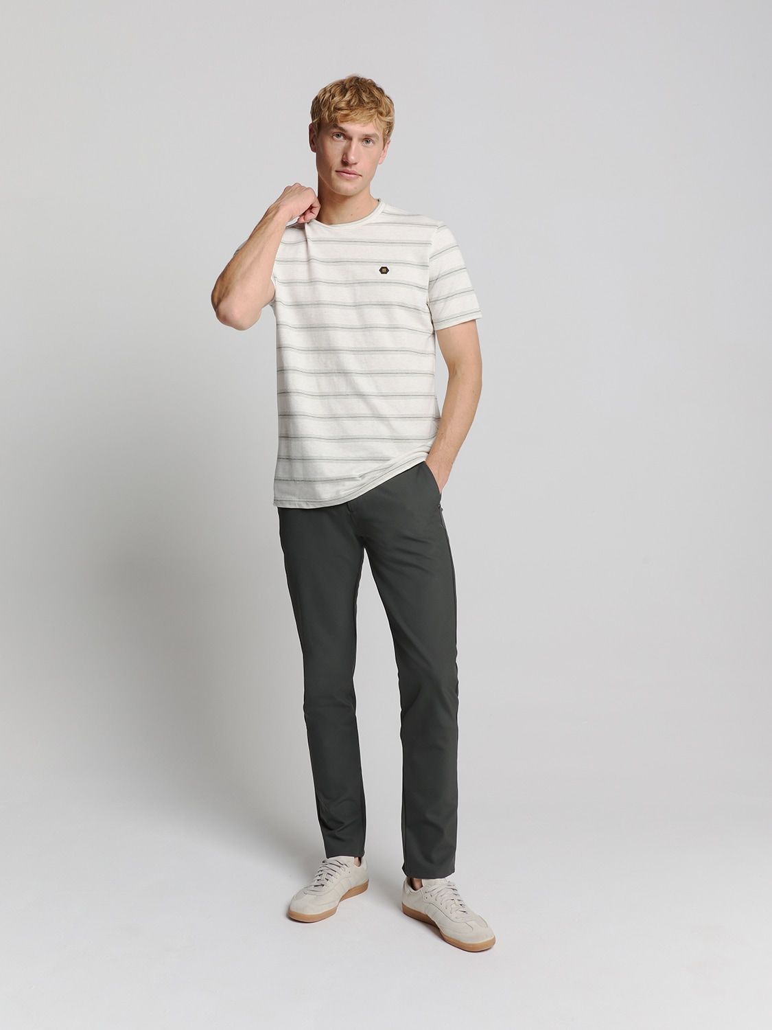 NO EXCESS T-Shirt »No Excess Jacquard crewneck t-shirt«