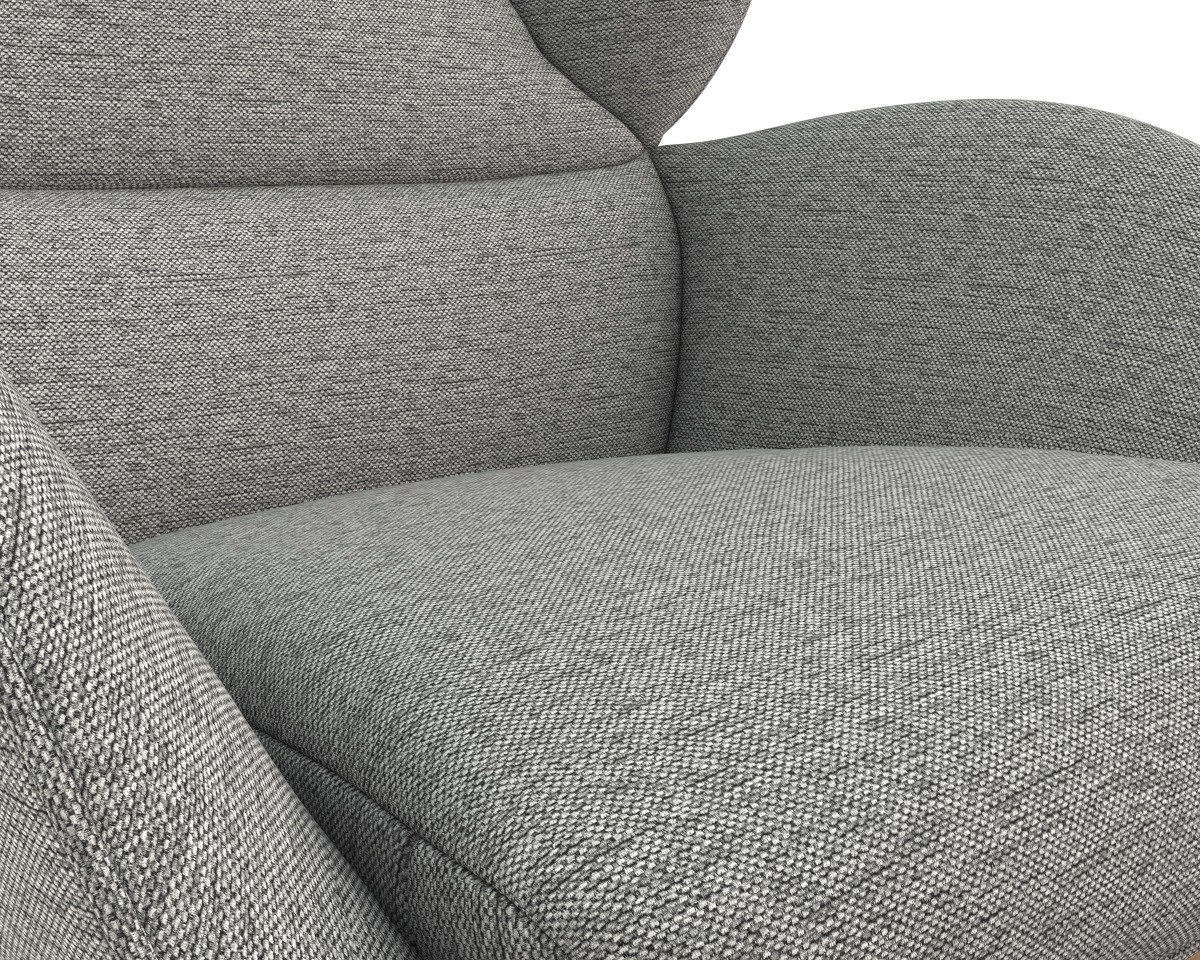 FLEXLUX Ohrensessel »Adria«, Stil & Komfort, organische Form, Fuß Eiche