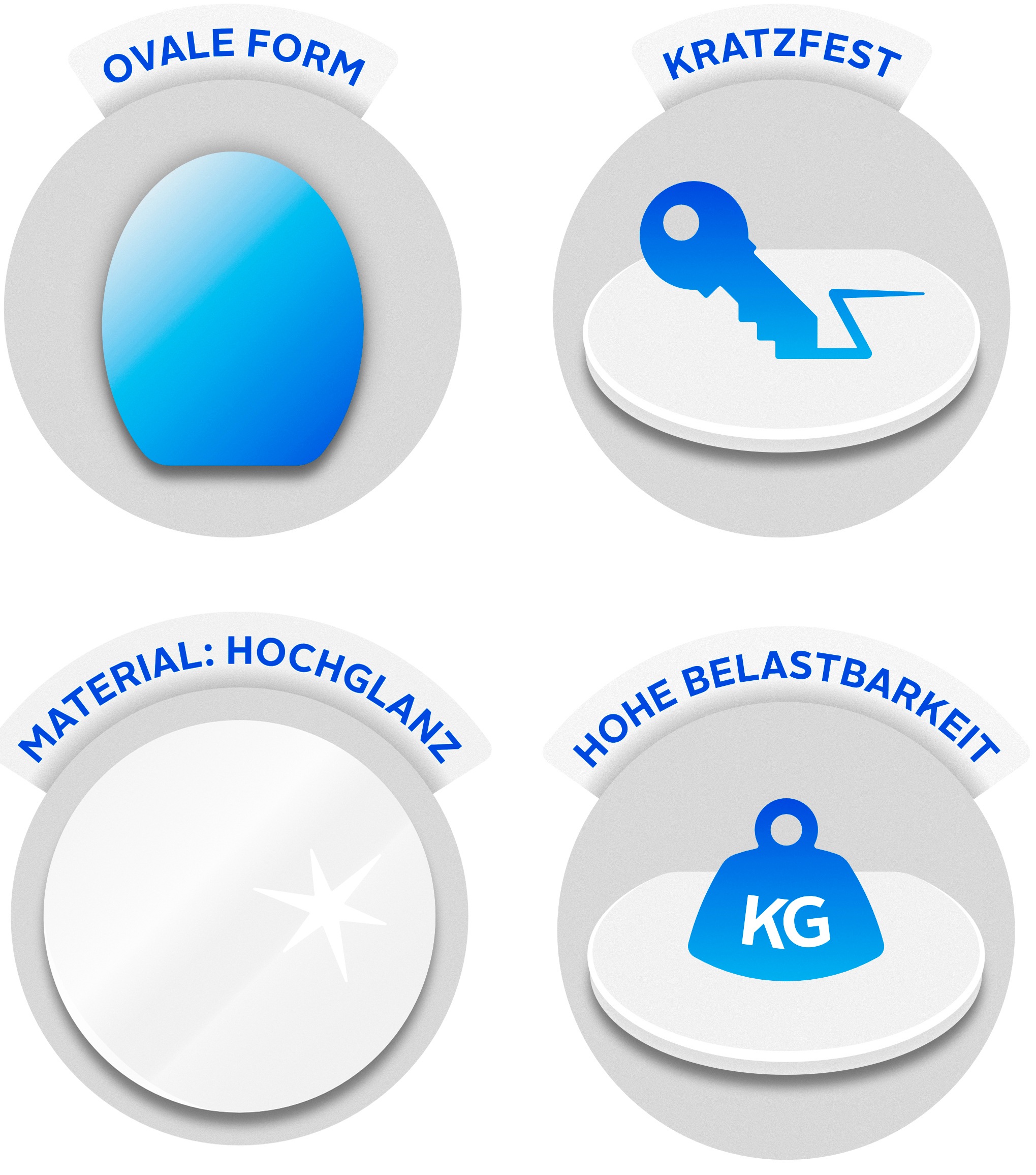 ADOB WC-Sitz »Streifen« mit messingverchromten Scharnieren