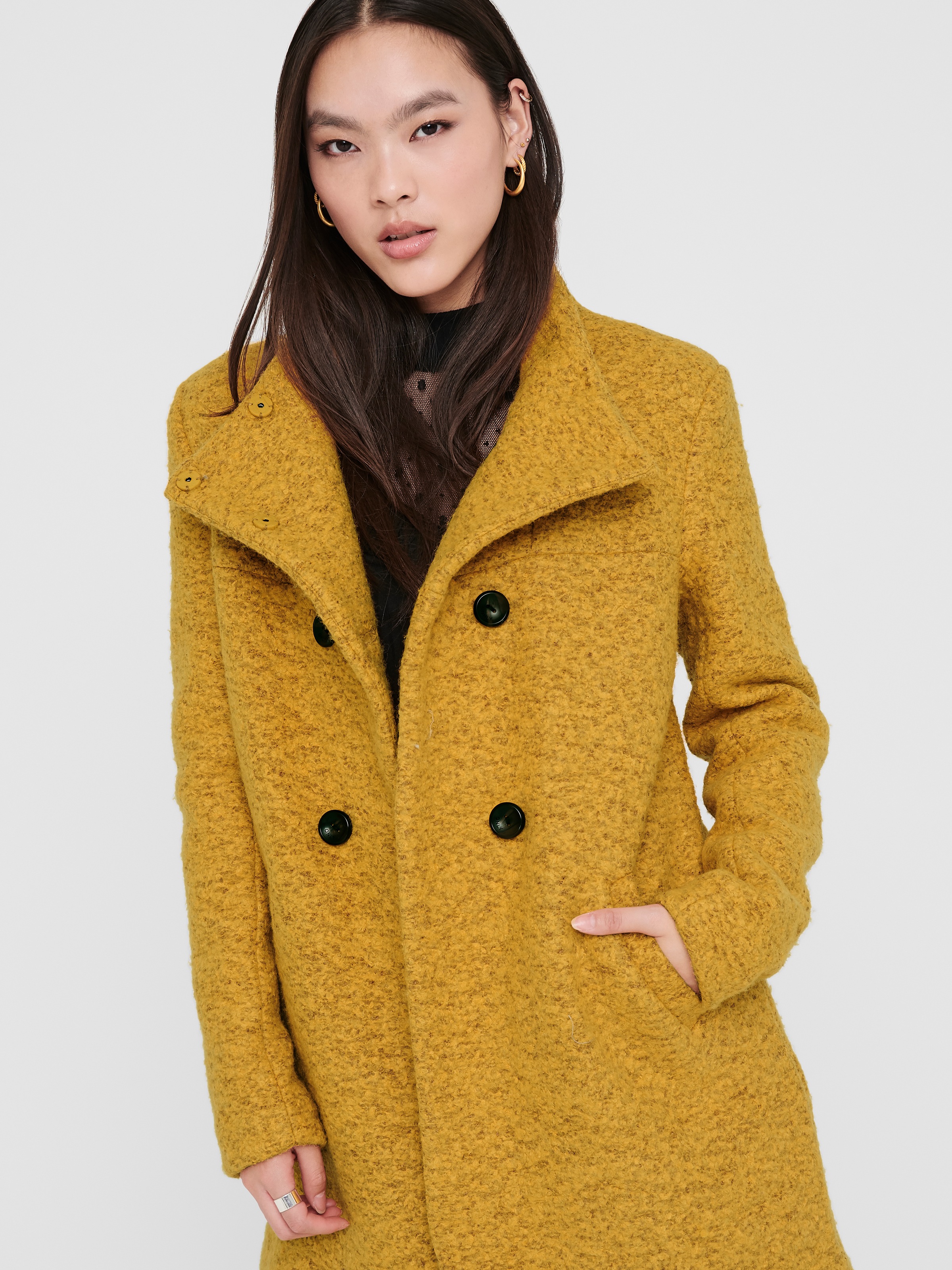 ONLY "ONLNEWSOPHIA WOOL COAT OTW CC" Materialmix günstig online kaufen