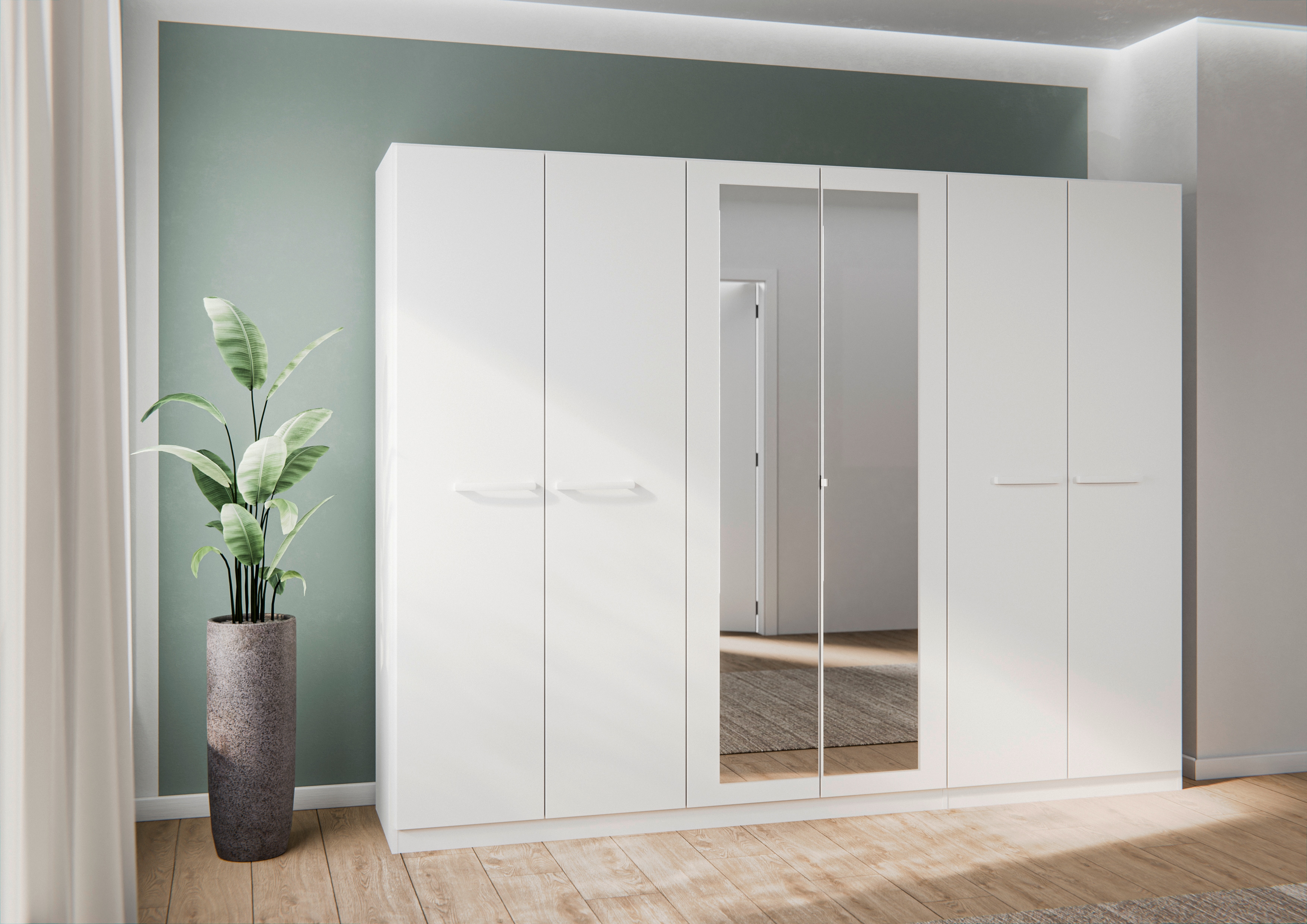OTTO home Kleiderschrank "Mehrzweckschrank Aktenschrank Möbel Mietswohnung Schlafzimmer MODI" erhältlich in Breiten 91/136/181/226/271 cm, Höhe 210 cm, in angesagten Farbkombinationen, optional mit Spiegel MADE IN GERMANY