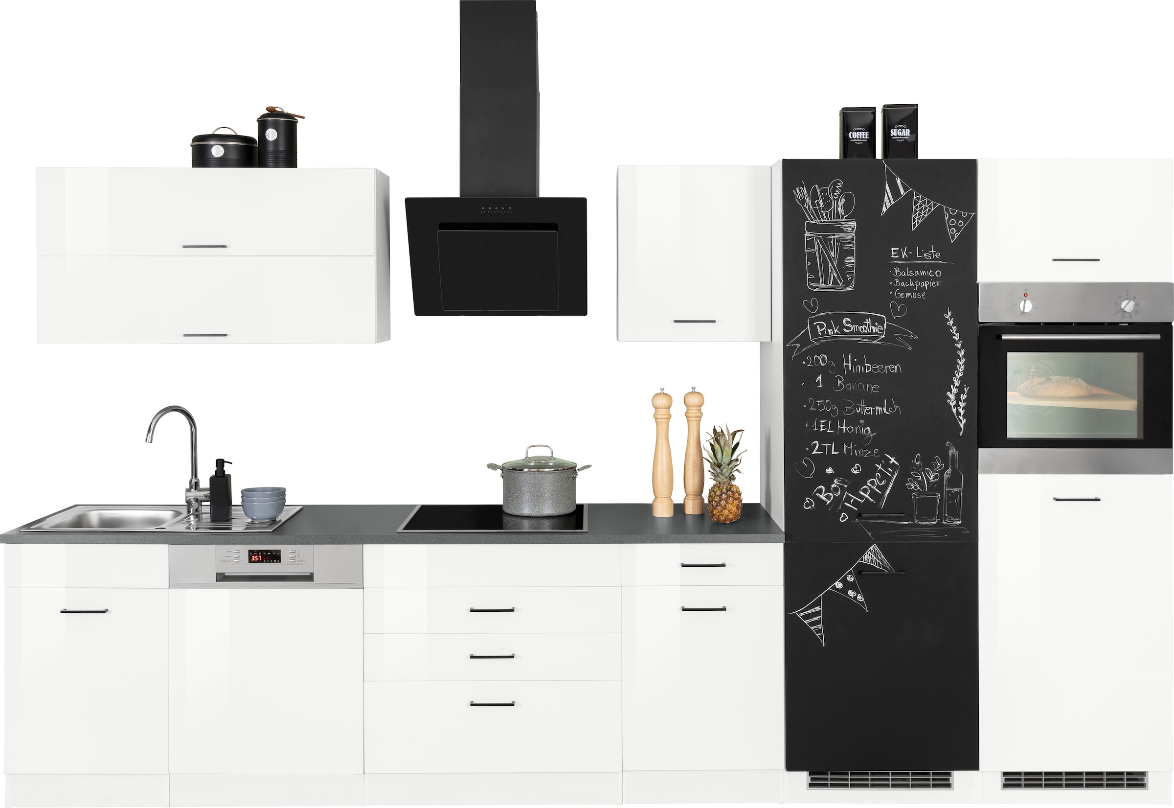 Küchenzeile »Trier«, mit E-Geräten, Breite 360 cm