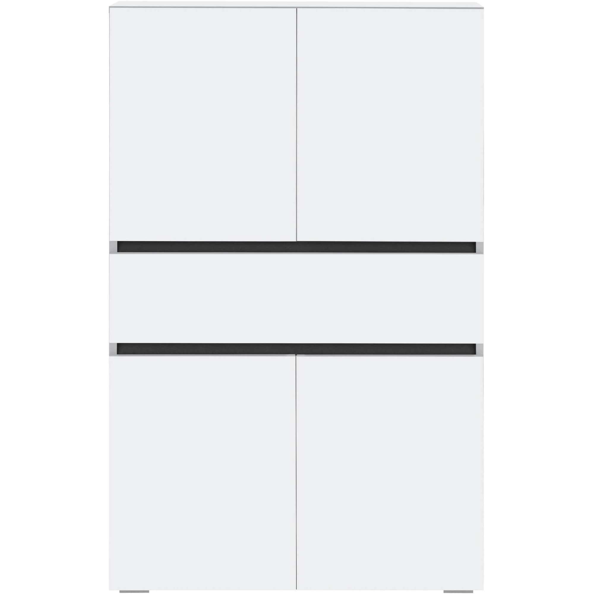 Home affaire Midischrank »Wisla«, mit 4 Türen & 1 Schublade, Breite 76 cm, Höhe 130 cm
