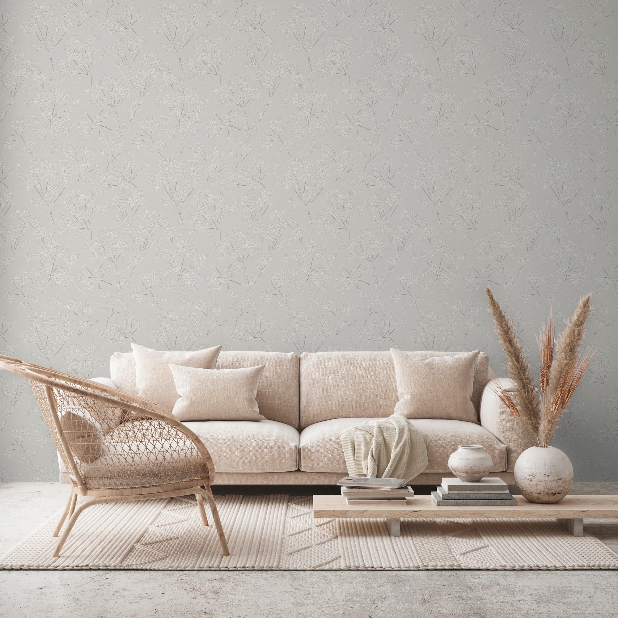 A.S. Création Vliestapete "Casual Living Blümchen-Tapete Mustertapete Floral Blumen" Matt Strukturiert Vliestapete Blumentapete Für Schlafzimmer