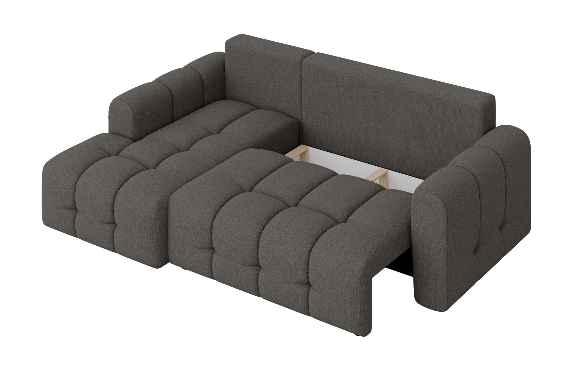INOSIGN Ecksofa »Manilla, wahlweise mit Bettfunktion, B/T/H 265/170/91 cm«, L-Form mit Recamiere rechts/links bestellbar, Wellenunterfederung