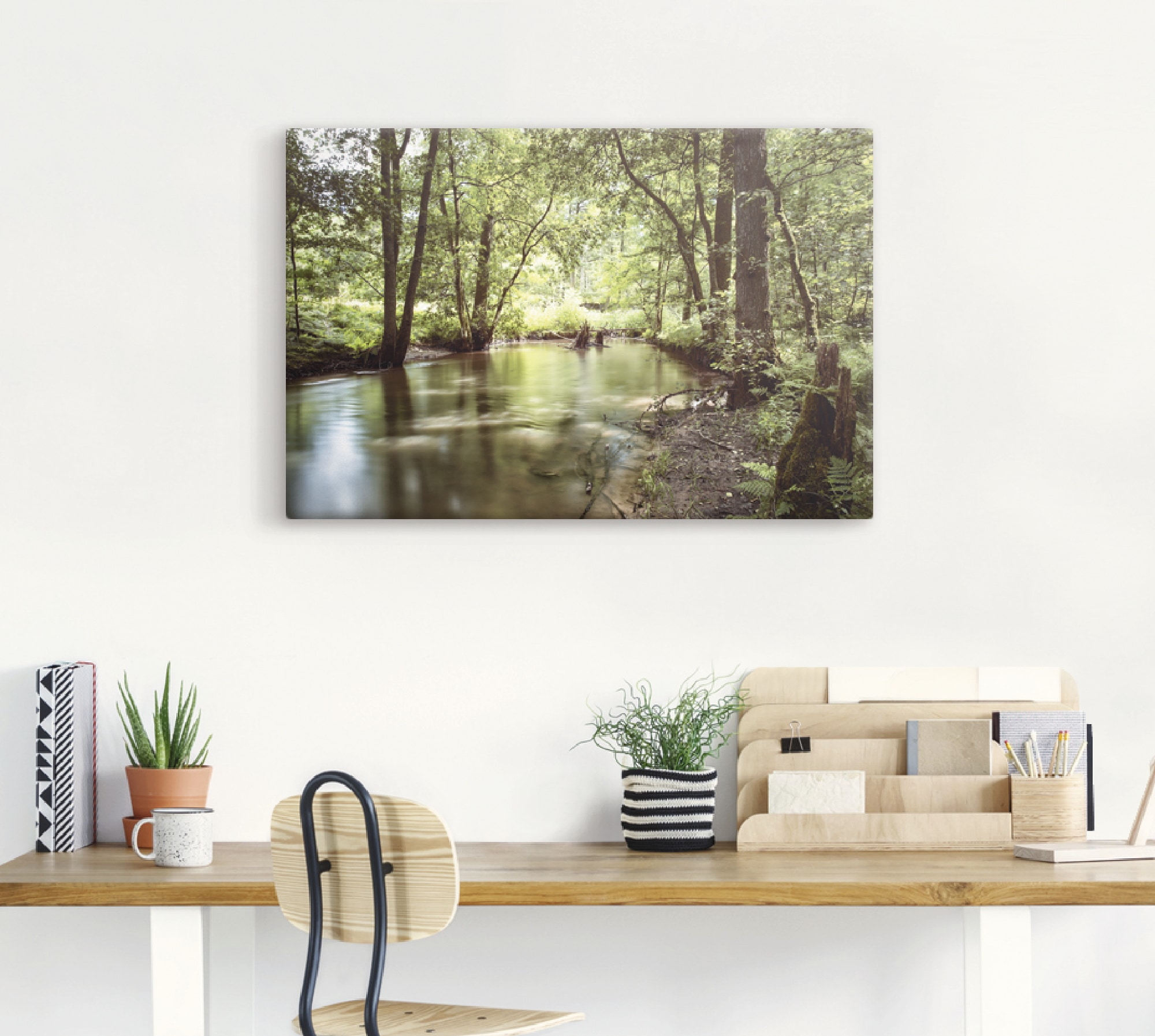 Thumbnail - Artland Leinwandbild "Spessart II" Wald 1 Stk. tlg. auf Holzrahmen gespannt