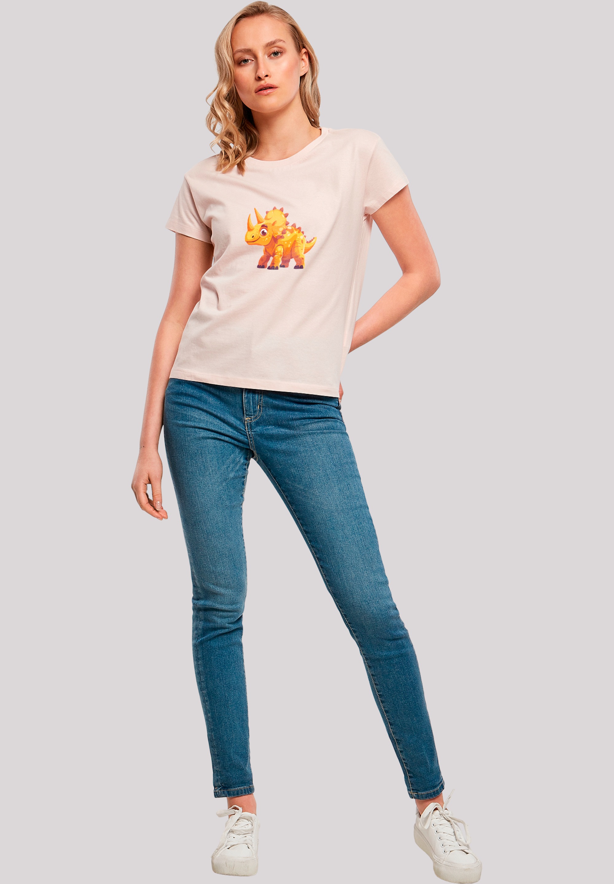 F4NT4STIC T-Shirt »Süßer Triceratops Dinosaurier«, Premium Qualität