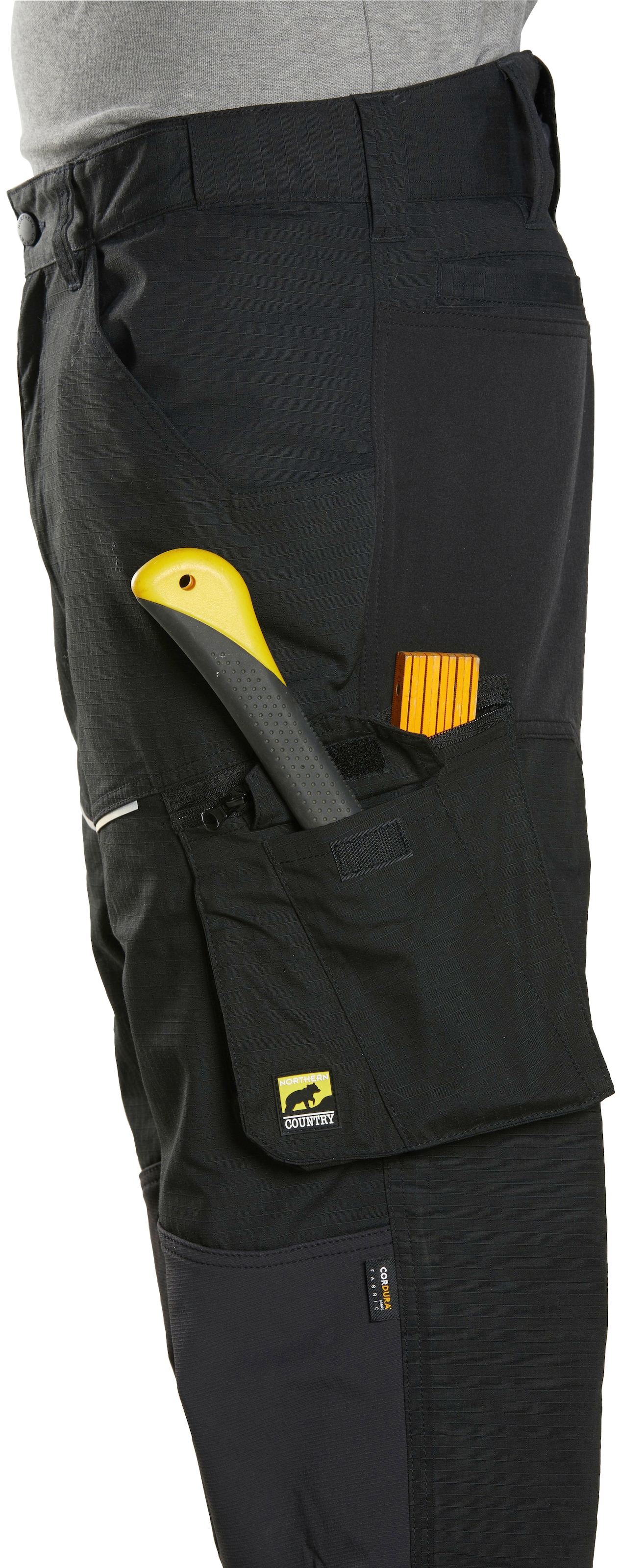 elastischen Cordura®Knieverstärkung (9 mit einfache Northern und | langlebiges Arbeitshose, bequem, per Taschen, BAUR Country Stretcheinsätzen Material), Beinverlängerung, praktischen Rechnung