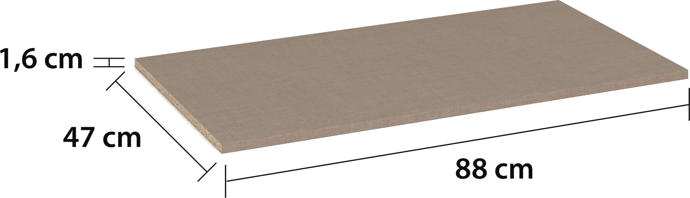 rauch Einlegeboden "Zubehör für rauch-ONE Schränke Kleiderschrank Garderobe" Breite 88 cm, Tiefe 47 cm, MADE IN GERMANY