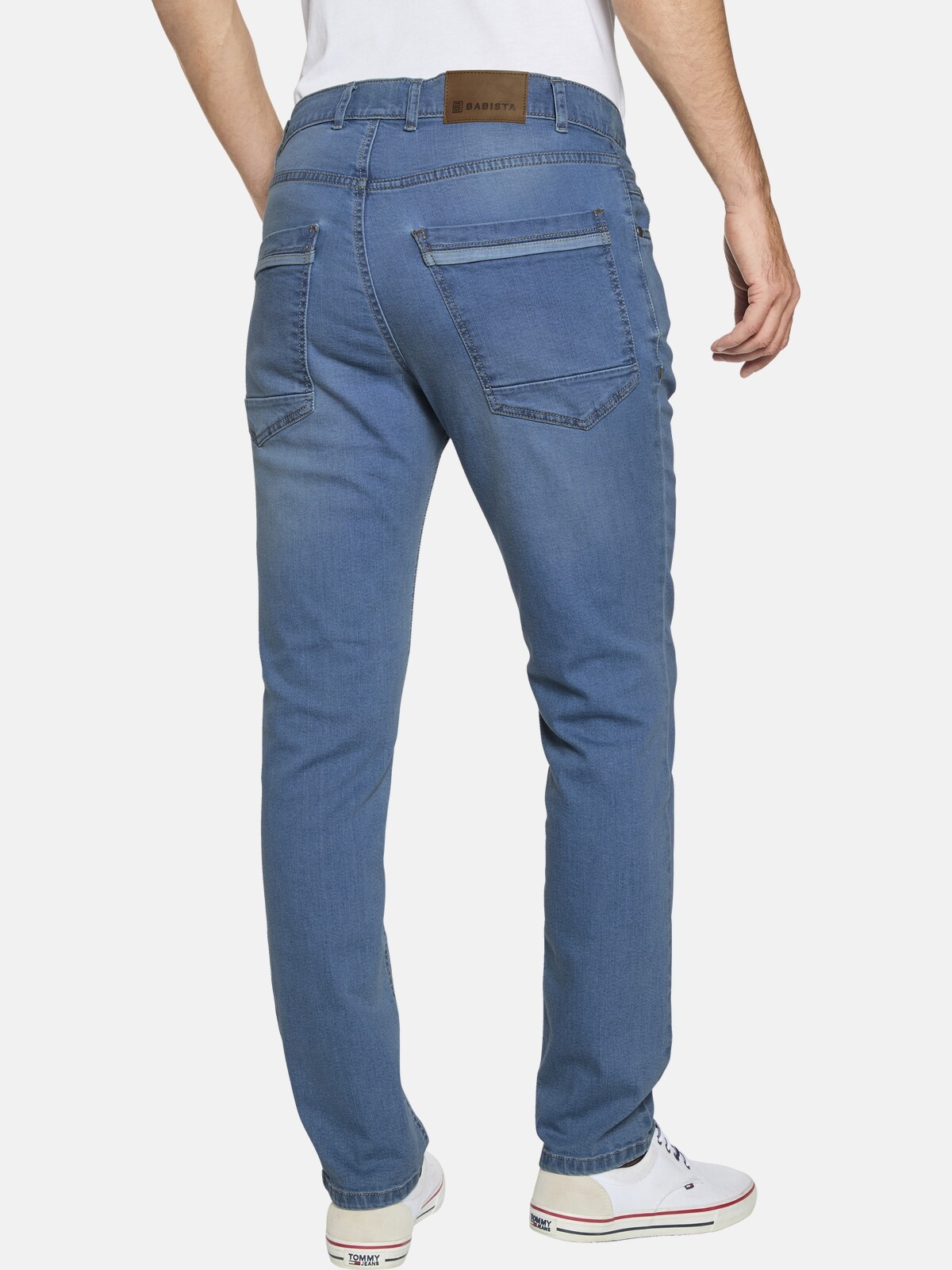 5-Pocket-Jeans BABISTA "Jeans ORINOZ", Herren, Gr. 31, N-Gr, blau (hellblau), Obermaterial: 98% Baumwolle CO. 2% Elasthan EL., regular fit, Jeans 5-Pocket-Jeans 2